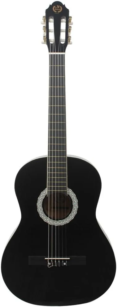 گیتار آکوستیک، گیتار 39 اینچی، گیتار کلاسیک، گیتار مبتدی، ساز تمرینی دانشجویی مردانه و زنانه، ساز زهی، گیتار چوب لیندن، نواختن گیتار (مشکی)