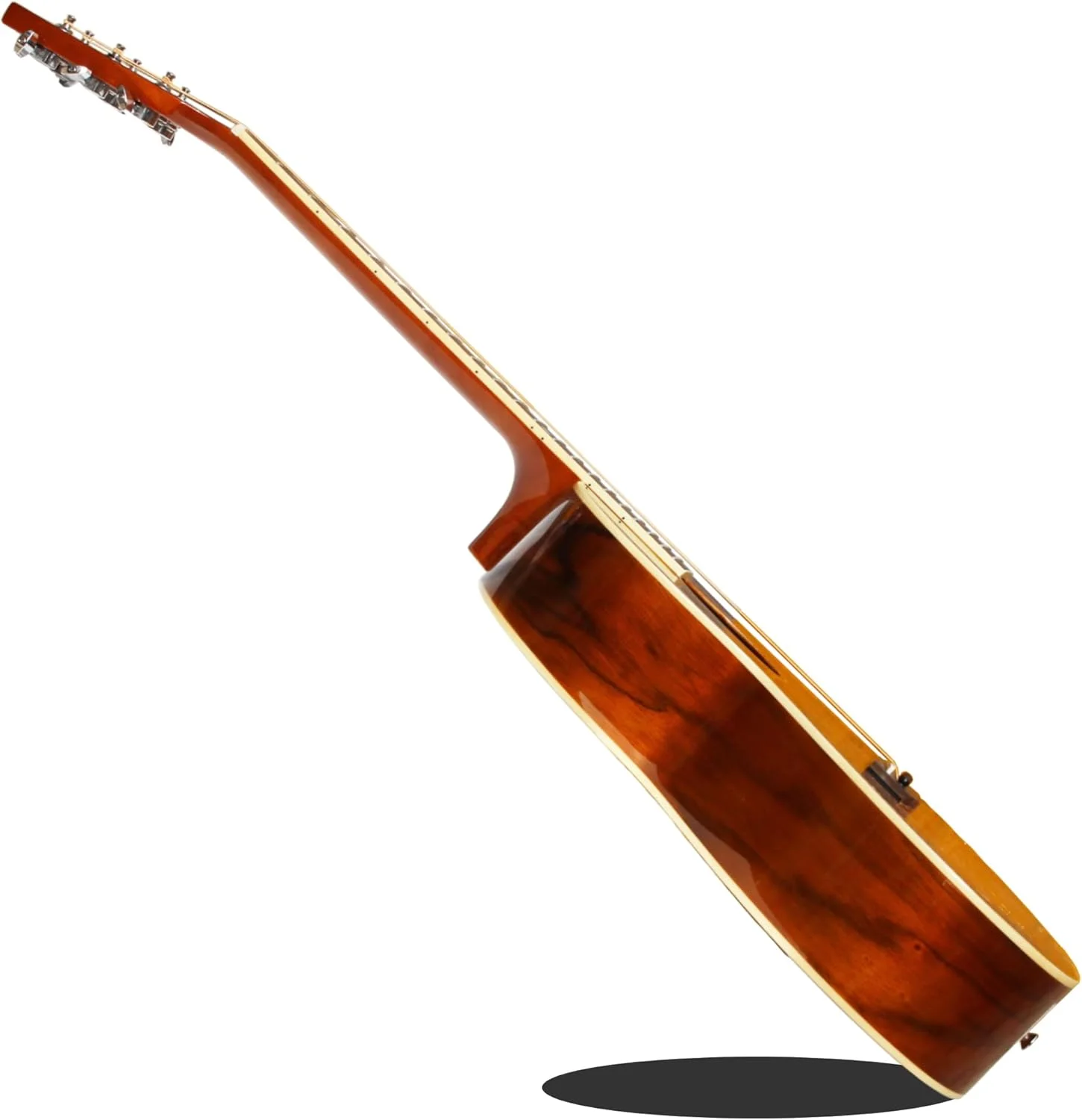 گیتار آکوستیک Batking سایز 3/4، گیتار مسافرتی مینی با طرح شعله ببری، 6 سیم، ساز لمینت روشن برای مبتدیان، کودکان، بزرگسالان - رنگ سانبرست