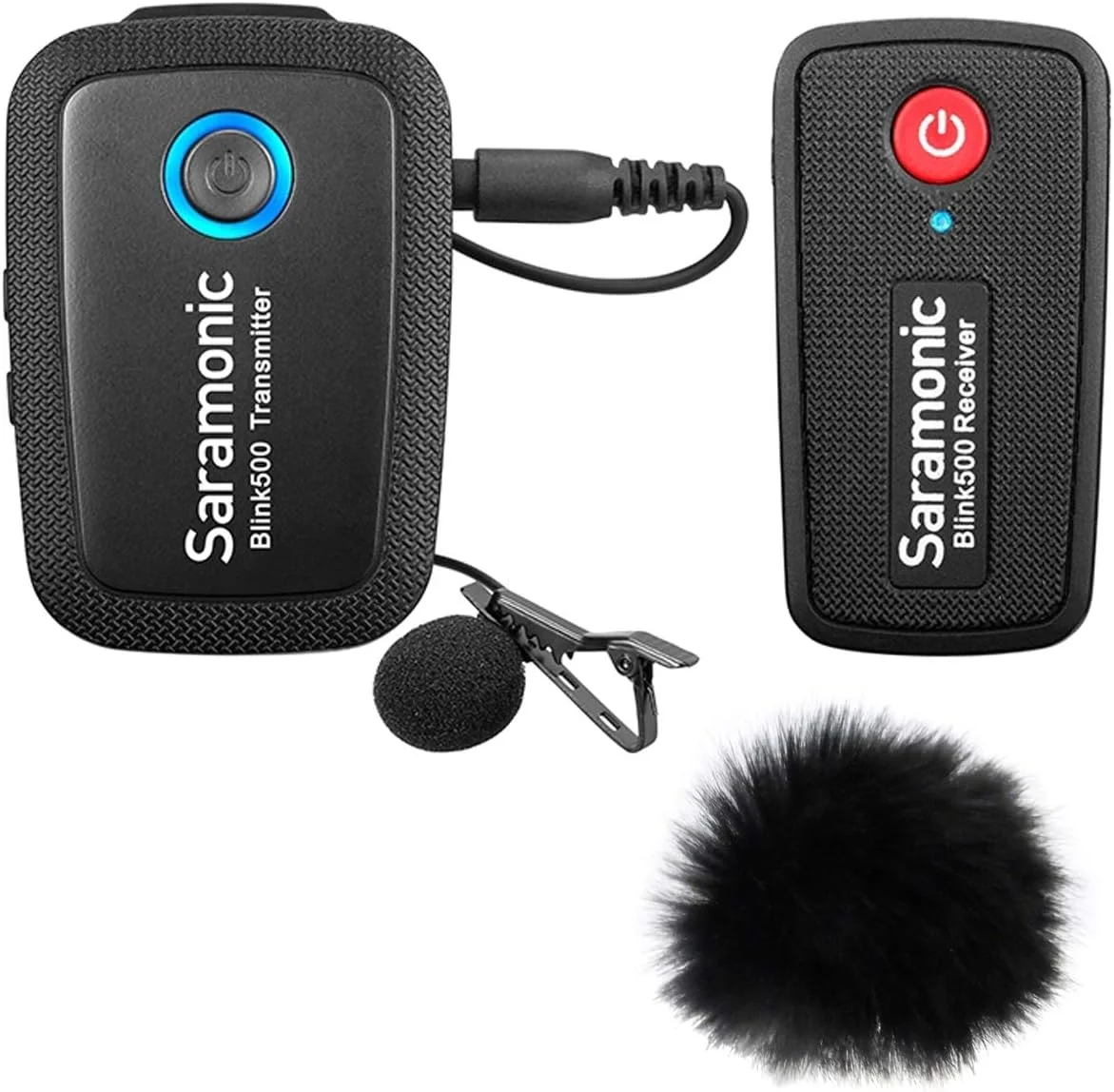 سیستم میکروفون بی سیم سارامونیک Blink500-B1 + محافظ باد خزدار keepdrum WS05