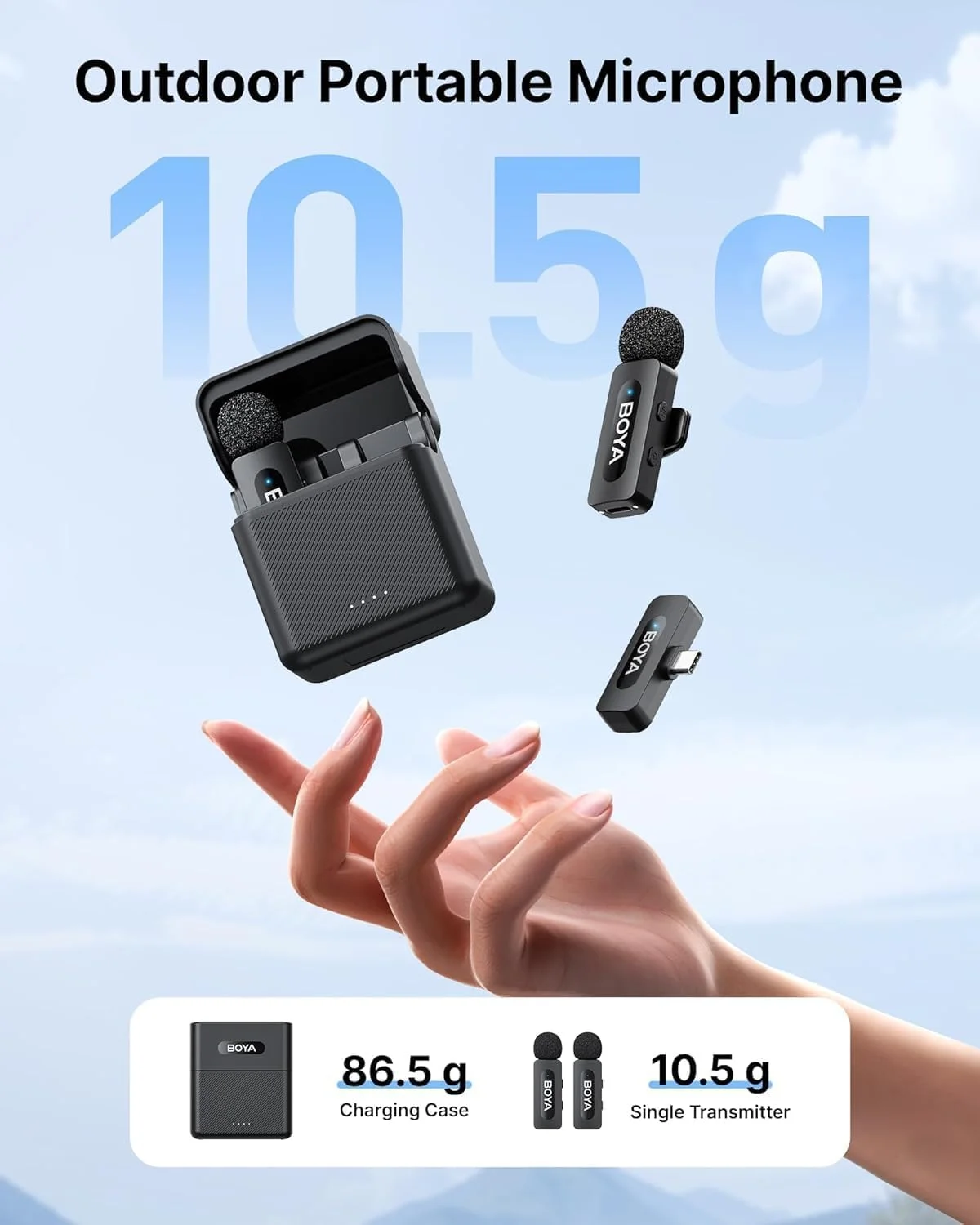 میکروفون یقهای بیسیم BOYA V30 برای آیفون/اندروید/کامپیوتر/لپتاپ با اتصال USB-C، عمر باتری 36 ساعته با جعبه شارژ، حذف نویز، میکروفون گیرهای، میکروفون مینی بیسیم میکروفون یقهای بیسیم BOYA V30 برای آیفون/اندروید/کامپیوتر/لپتاپ با اتصال USB-C، عمر باتری 36 ساعته با جعبه شارژ، حذف نویز، میکروفون گیرهای، میکروفون مینی بیسیم