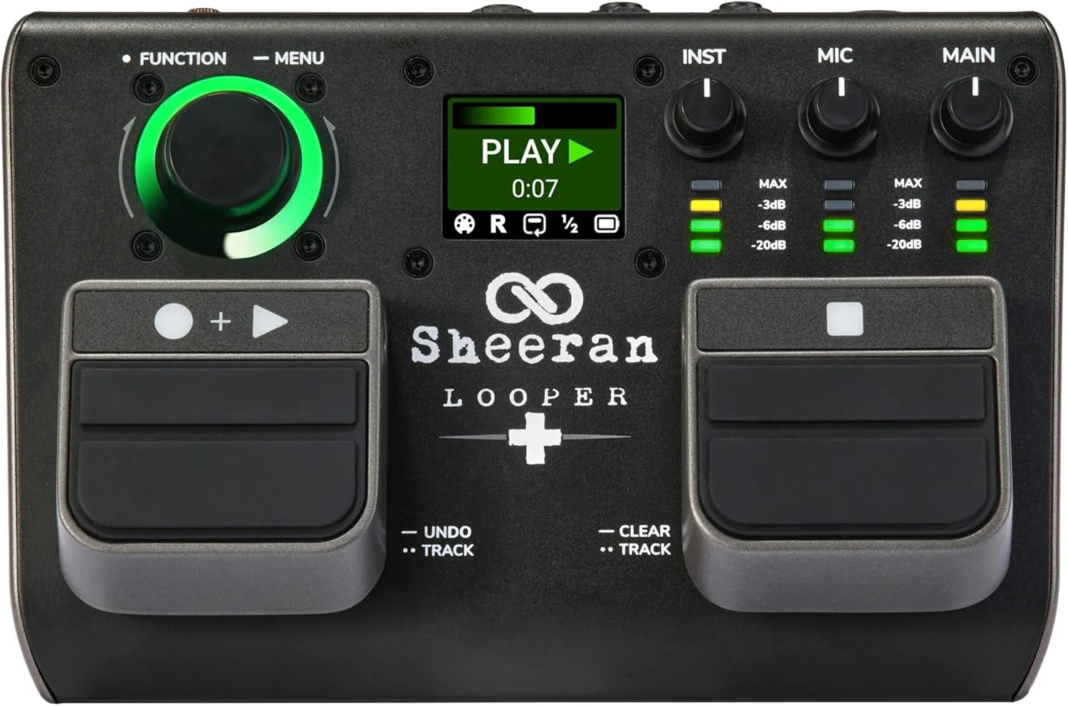 پدال لوپر دو مسیره SHEERAN LOOPER + برای گیتار، بیس، کیبورد، وکال و موارد دیگر، با 128 حافظه لوپ، 4 حالت لوپینگ، نمایشگر LED و رابط صوتی