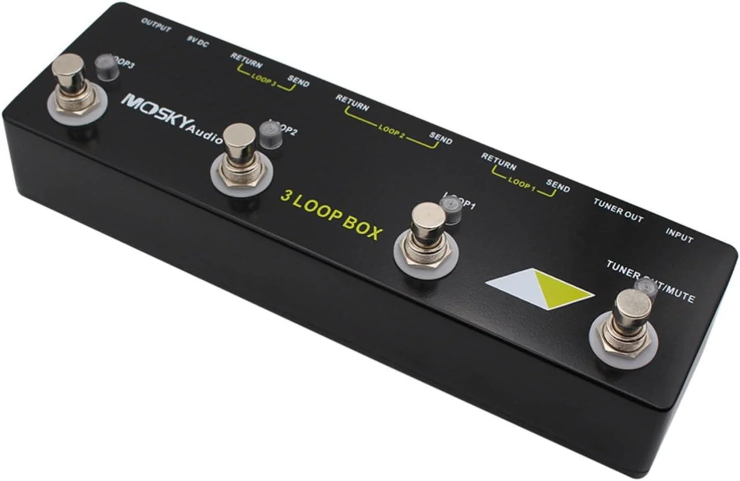پدال افکت لوپر گیتار با قابلیت تیونر، بای‌پس واقعی، زمان ضبط نامحدود، امکانات لوپینگ چندگانه، مناسب برای MOSKYaudio 3 Loop Box، ابعاد 230x70x36 میلی‌متر