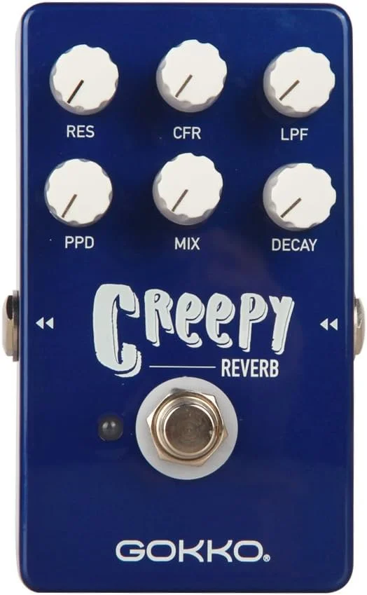 پدال ریورب گیتار GOKKO GK-26، پدال افکت ریورب خزنده برای گیتار الکتریک، طراحی ترو بای‌پس با بدنه آلیاژ آلومینیوم