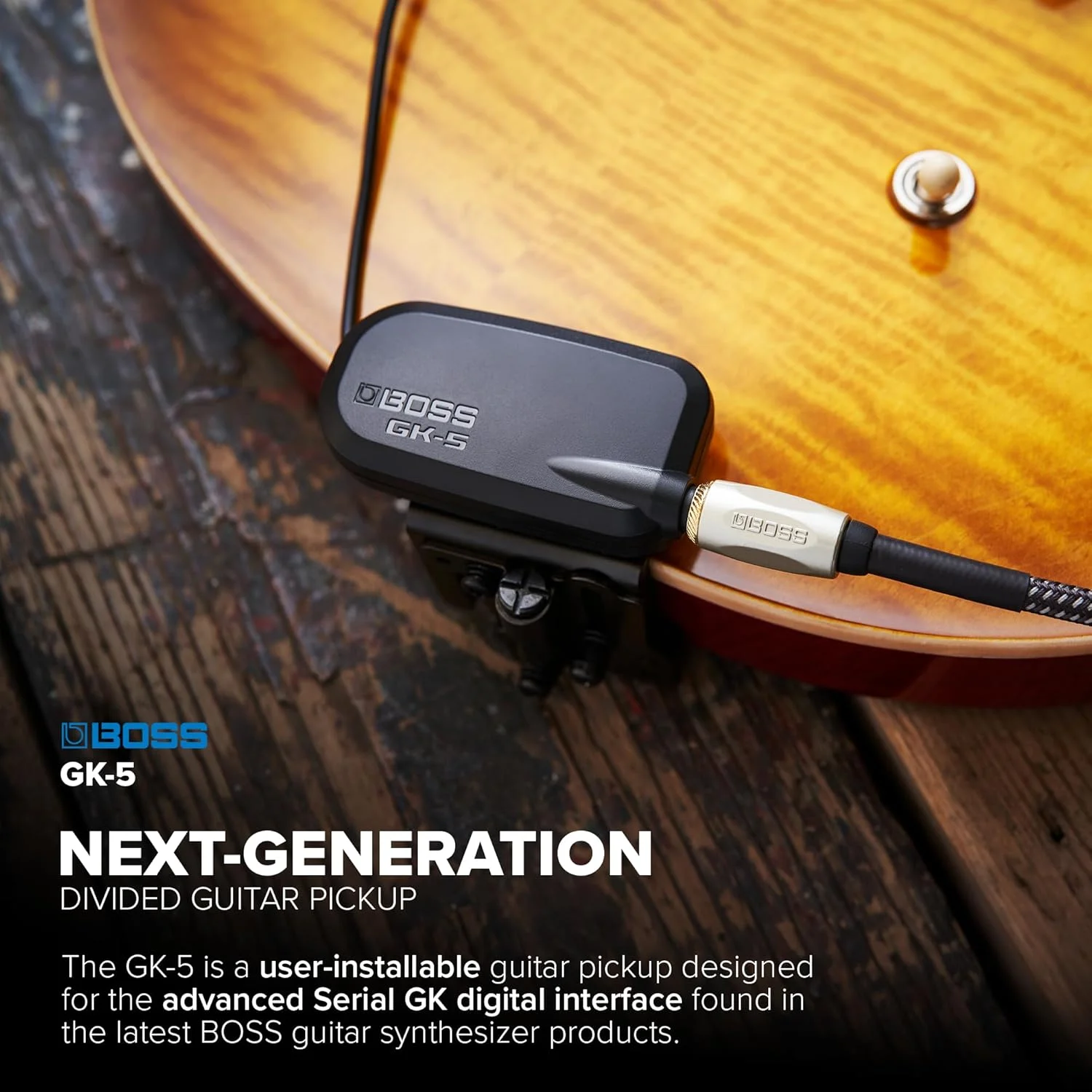 پیکاپ هگزافونیک BOSS GK-5 برای گیتارهای الکتریک، برای جدیدترین نسل سینتی سایزرهای گیتار BOSS، پشتیبانی از رابط Serial GK، انتقال سیگنال دیجیتال پایدار پیکاپ هگزافونیک BOSS GK-5 برای گیتارهای الکتریک، برای جدیدترین نسل سینتی سایزرهای گیتار BOSS، پشتیبانی از رابط Serial GK، انتقال سیگنال دیجیتال پایدار
