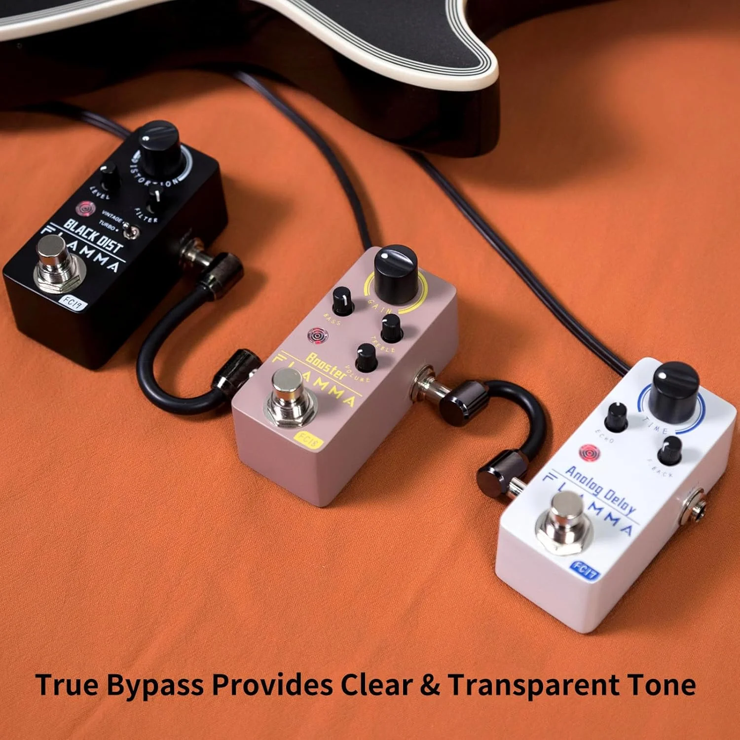 پدال بوستر FLAMMA FC18 برای گیتار الکتریک و باس، اندازه جمع و جور، بای‌پس واقعی