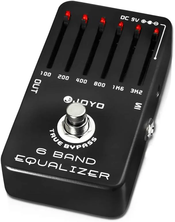 پدال اکولایزر 6 باندی JOYO برای گیتار الکتریک (100 هرتز، 200 هرتز، 400 هرتز، 800 هرتز، 1.6 کیلوهرتز، 3.2 کیلوهرتز) ±18 دسی بل برای هر باند (JF-11)