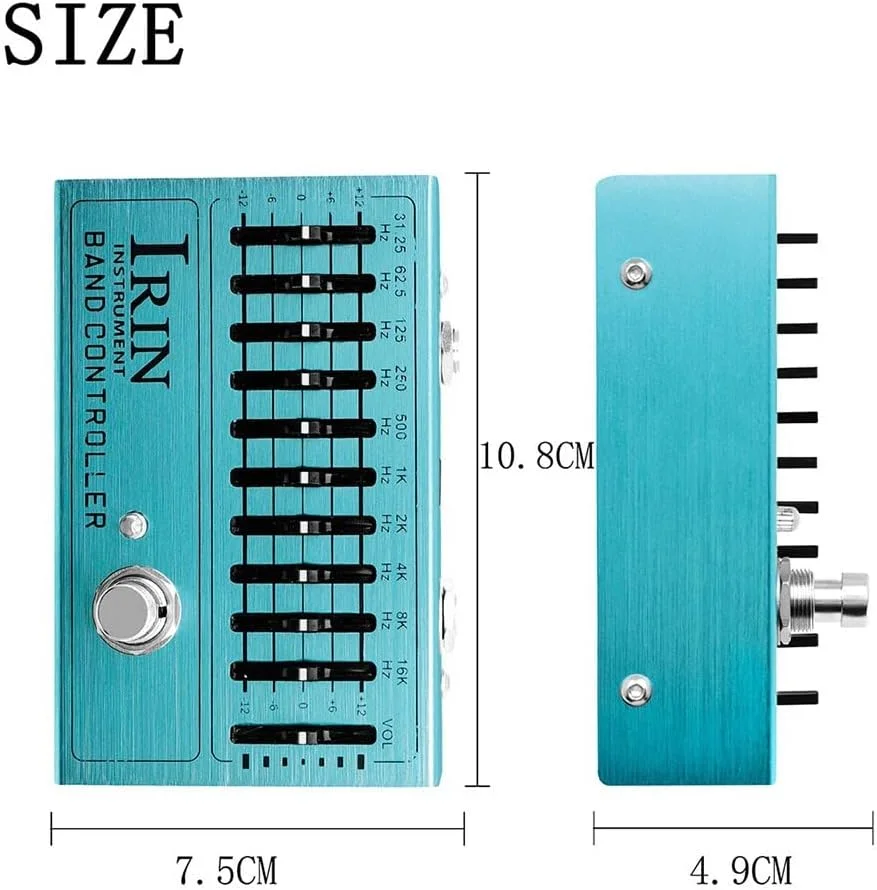 پدال افکت گیتار، پدال دیستورشن گیتار، دستگاه افکت اکولایزر ده قسمتی IRIN Overdrive Distortion برای گیتار الکتریک، C پدال افکت گیتار، پدال دیستورشن گیتار، دستگاه افکت اکولایزر ده قسمتی IRIN Overdrive Distortion برای گیتار الکتریک، C