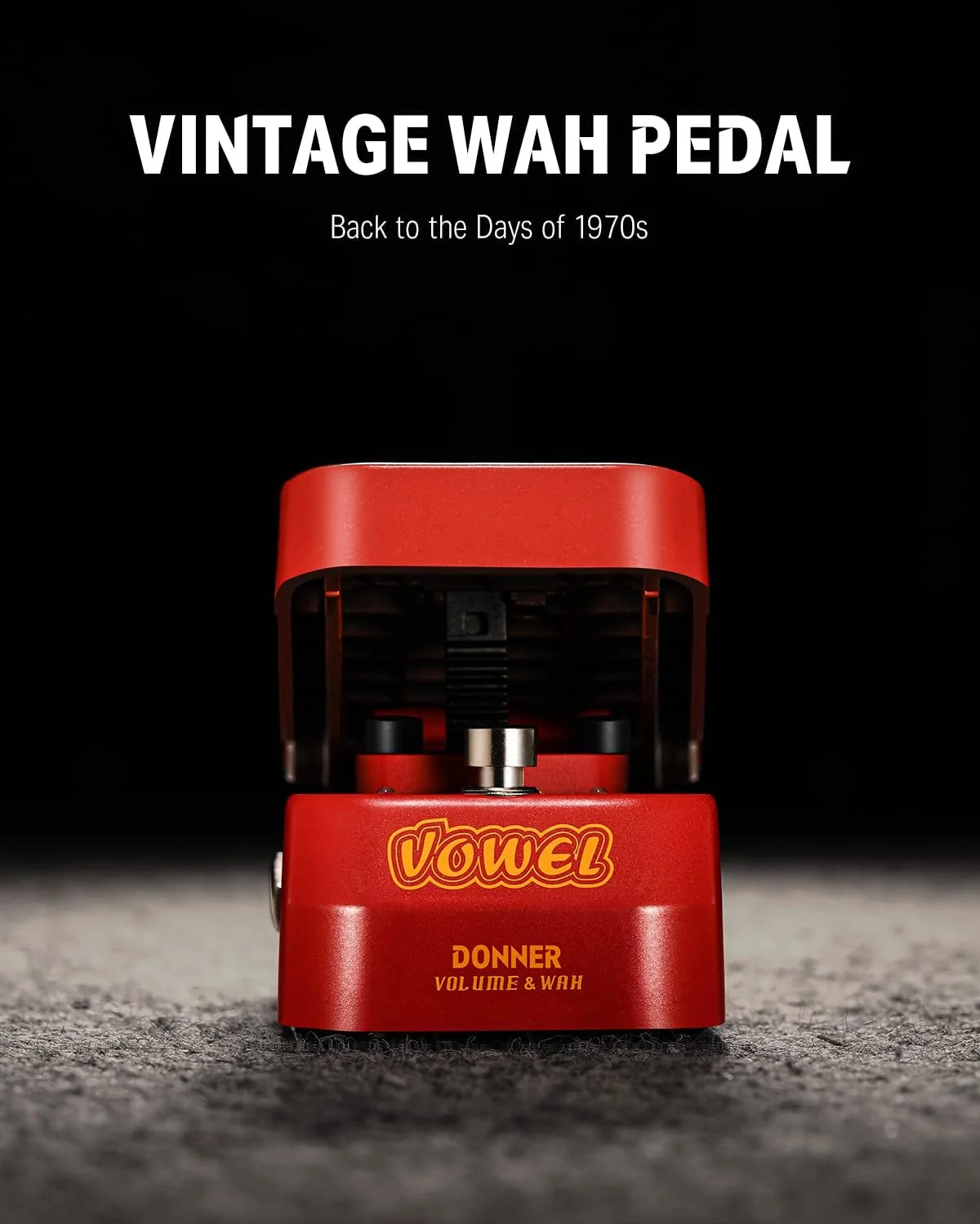 پدال Wah گیتار Donner، پدال Wah Volume 2 در 1، پدال افکت گیتار الکتریک مینی وینتیج با کنترل کننده ولوم Wah-Wah فعال، پدال گیتار سبک