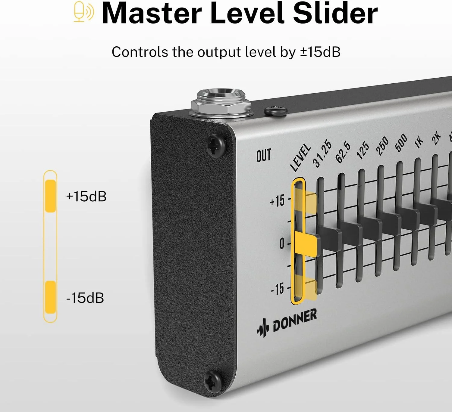 پدال اکولایزر Donner، پدال اکولایزر 10 باندی، EQ-Seeker برای گیتار و باس، True Bypass پدال اکولایزر Donner، پدال اکولایزر 10 باندی، EQ-Seeker برای گیتار و باس، True Bypass