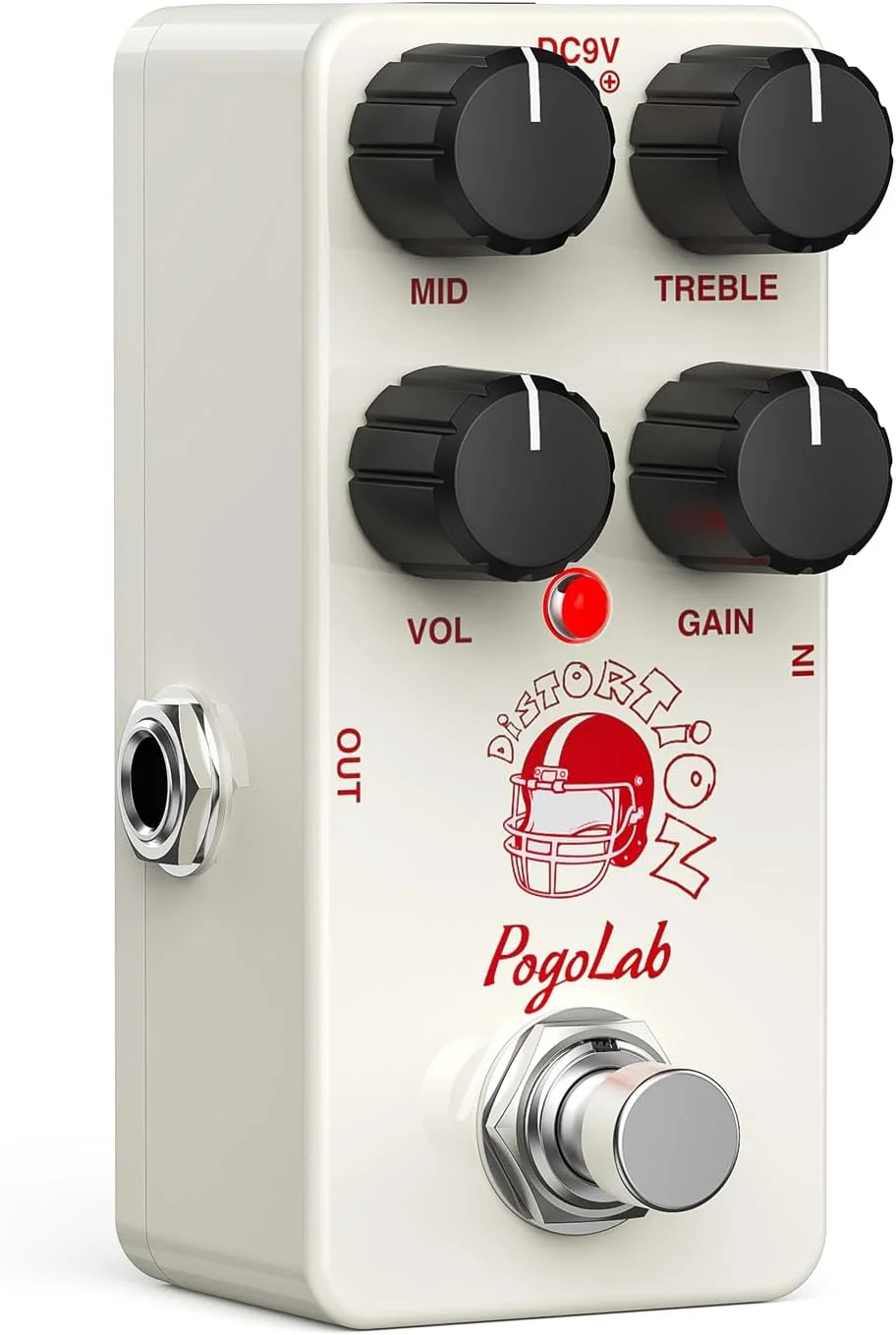 پدال افکت دیستورشن فلزی گیتار، پدال افکت دیستورشن POGOLAB، تُن AC/DC-Crunch-Metallica، اکولایزر 2 باندی، دیستورشن با بهره بالا، مینی پدال گیتار آنالوگ، True Bypass