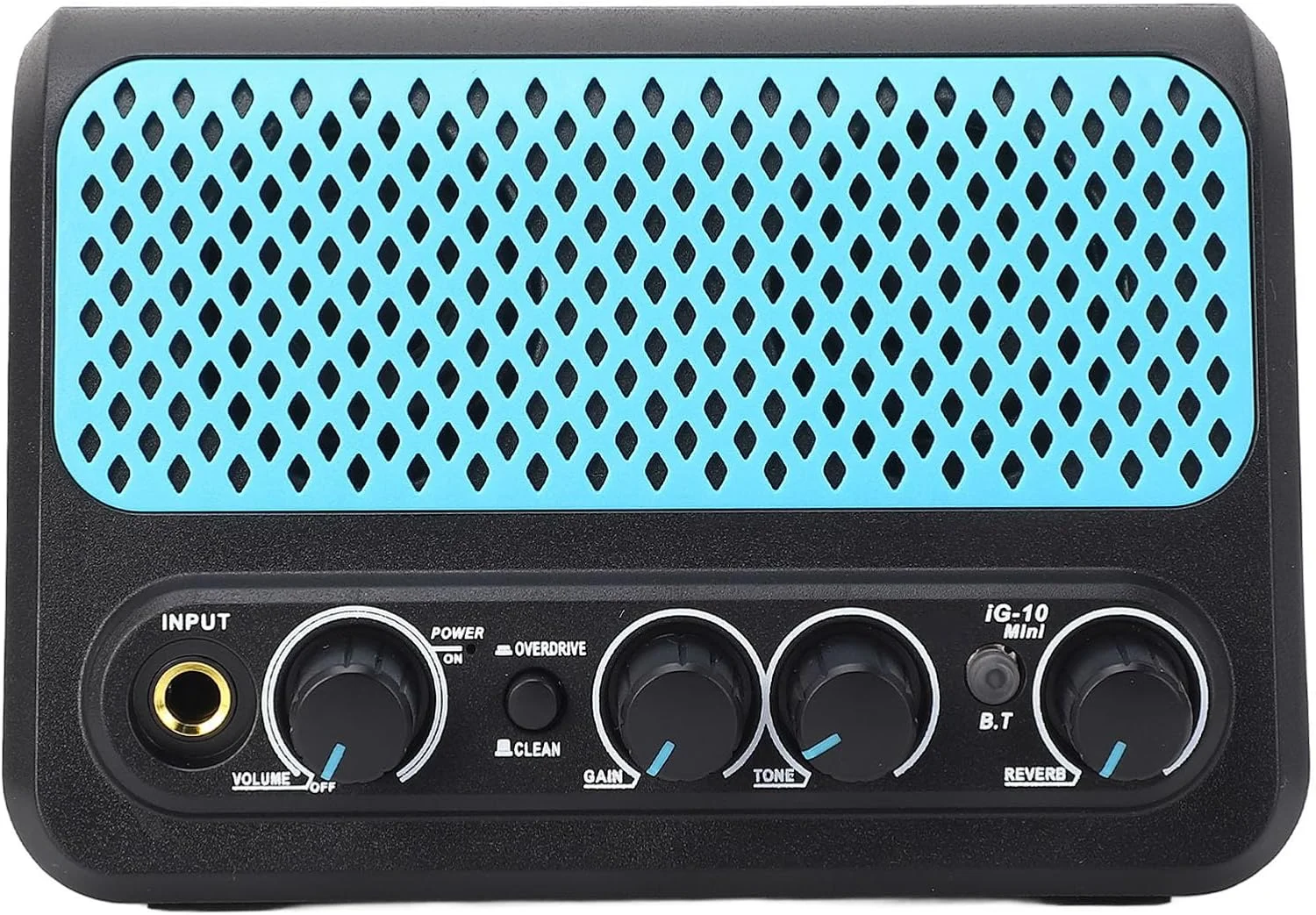آمپلی فایر گیتار الکتریک قابل حمل 10 واتی با افکت‌های کلین، دیستورشن، اوردرایو و ریورب، آمپلی فایر تمرینی گیتار قابل شارژ برای اجرا و تمرین