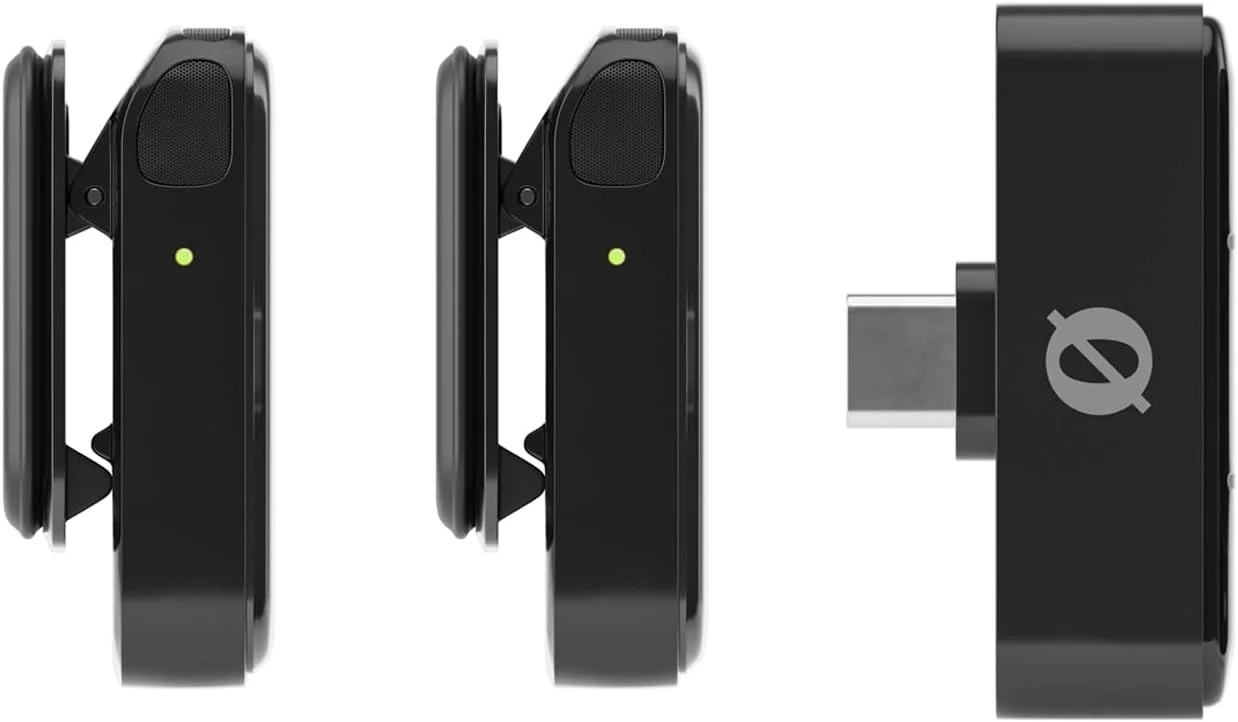 سیستم میکروفون بی‌سیم USB-C برای گوشی‌های هوشمند به همراه دستمال میکروفایبر keepdrum