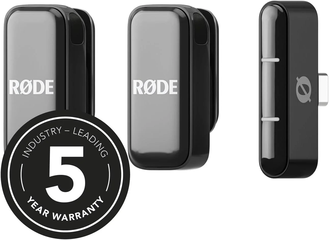 سیستم میکروفون بی‌سیم USB-C برای گوشی‌های هوشمند به همراه دستمال میکروفایبر keepdrum