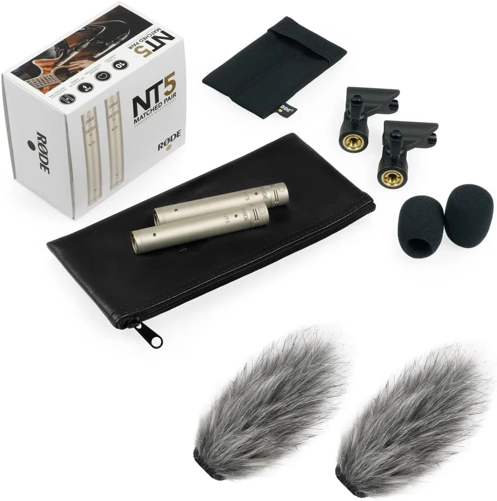ست میکروفون استریو Rode NT5 MP Paar + 2 عدد بادگیر خزدار keepdrum WS04