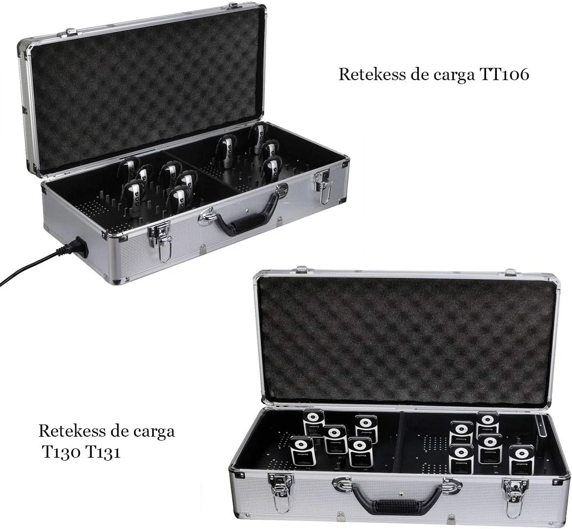جعبه شارژ قابل حمل 64 تایی Retekess TT006 برای سیستم راهنمای صوتی بی سیم Retekess T130 T131 TT106 جعبه شارژ قابل حمل 64 تایی Retekess TT006 برای سیستم راهنمای صوتی بی سیم Retekess T130 T131 TT106