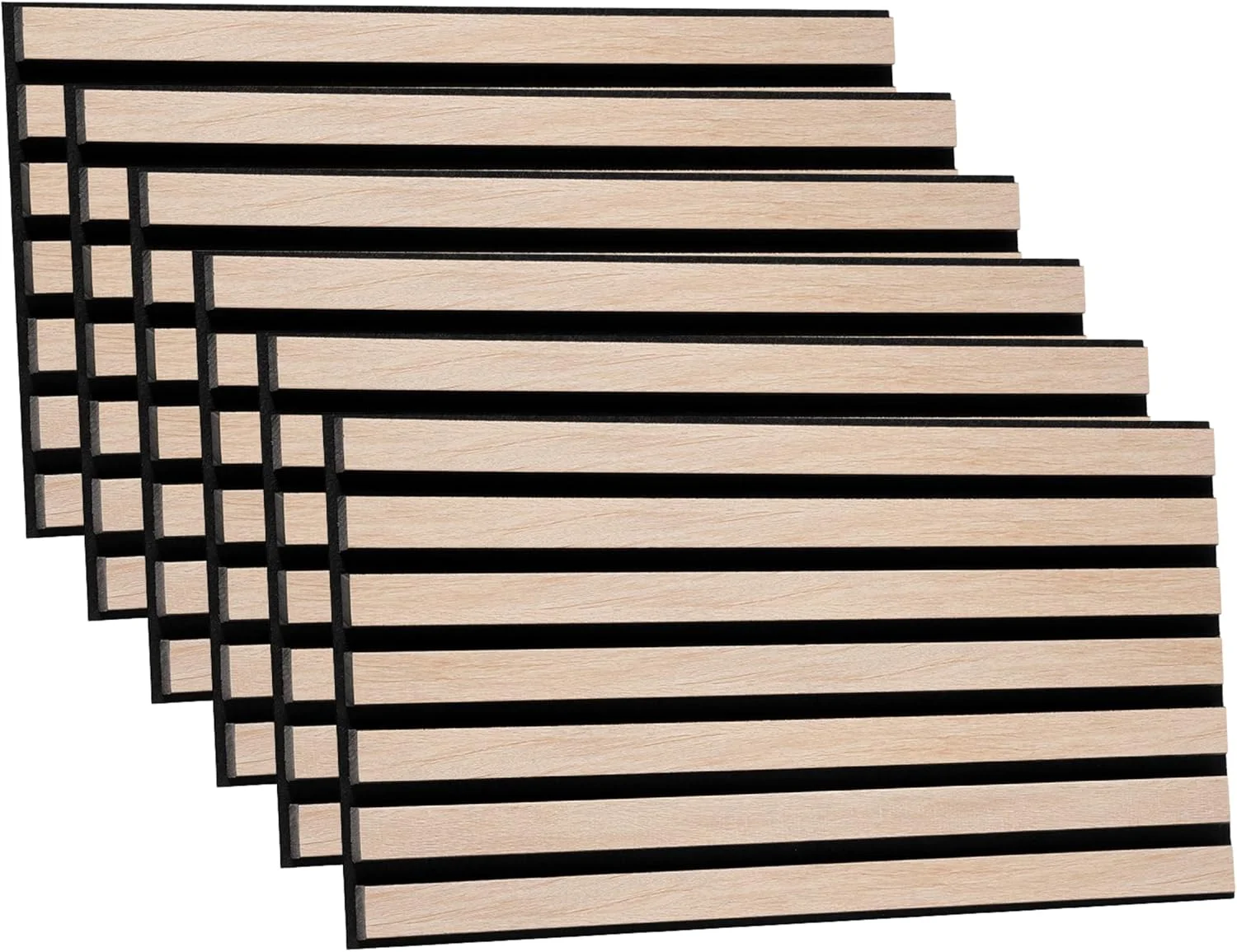 Rebel of Styles - UltraAcoustic Eco Natural Oak - ۱,۰۱ متر مربع / ۶ عدد - پنل های دیواری آکوستیک سه بعدی / روکش / نما / صفحات - دیوار آکوستیک عایق با لمسه های مدرن