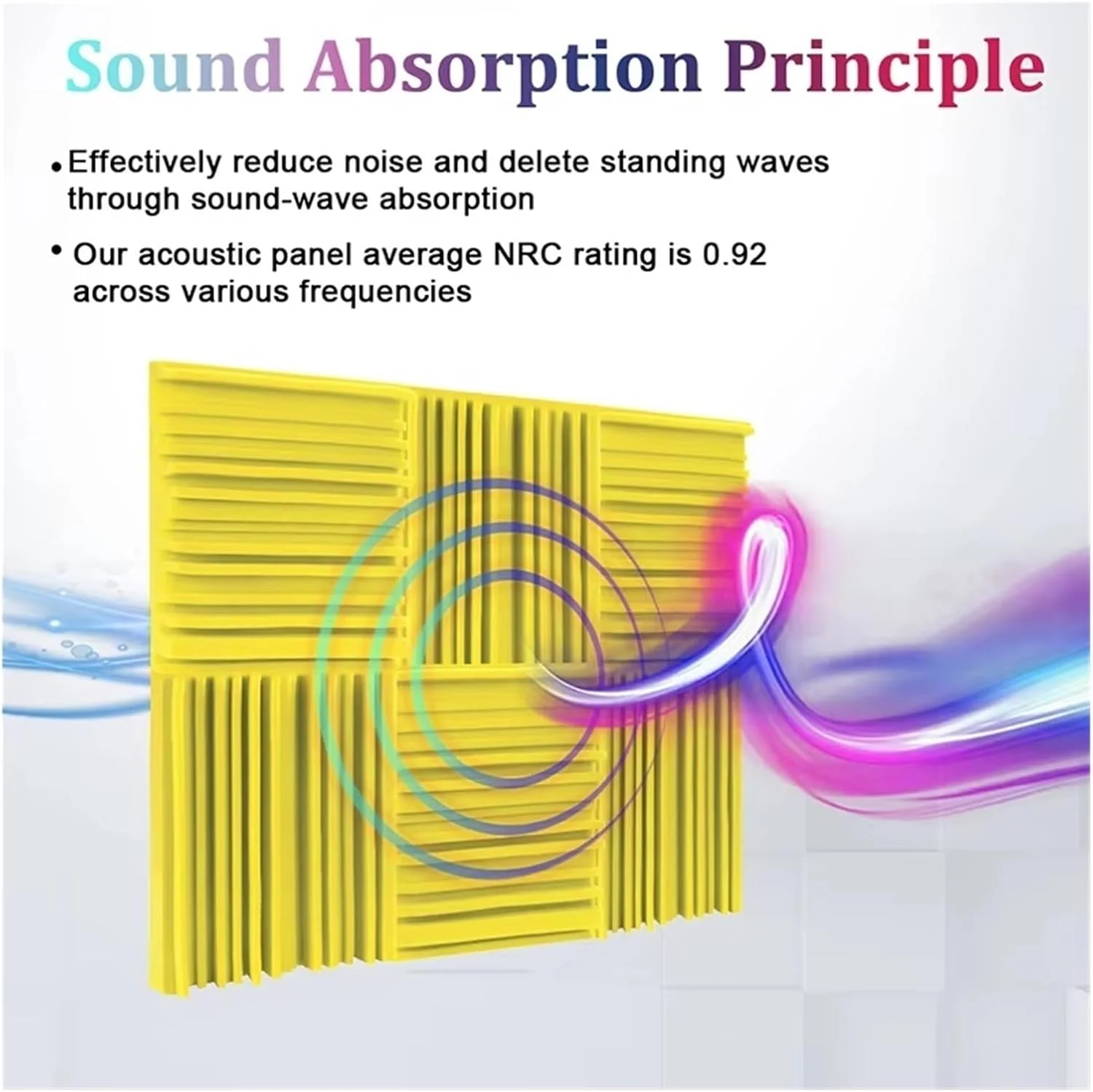 پنل های آکوستیک 12 عددی جذب صدا، پنل دیواری فوم عایق صدا برای استودیو ضبط صدا، اتاق درام، پد عایق صدا (قرمز، 30x30x5 سانتی متر، تراکم متوسط)