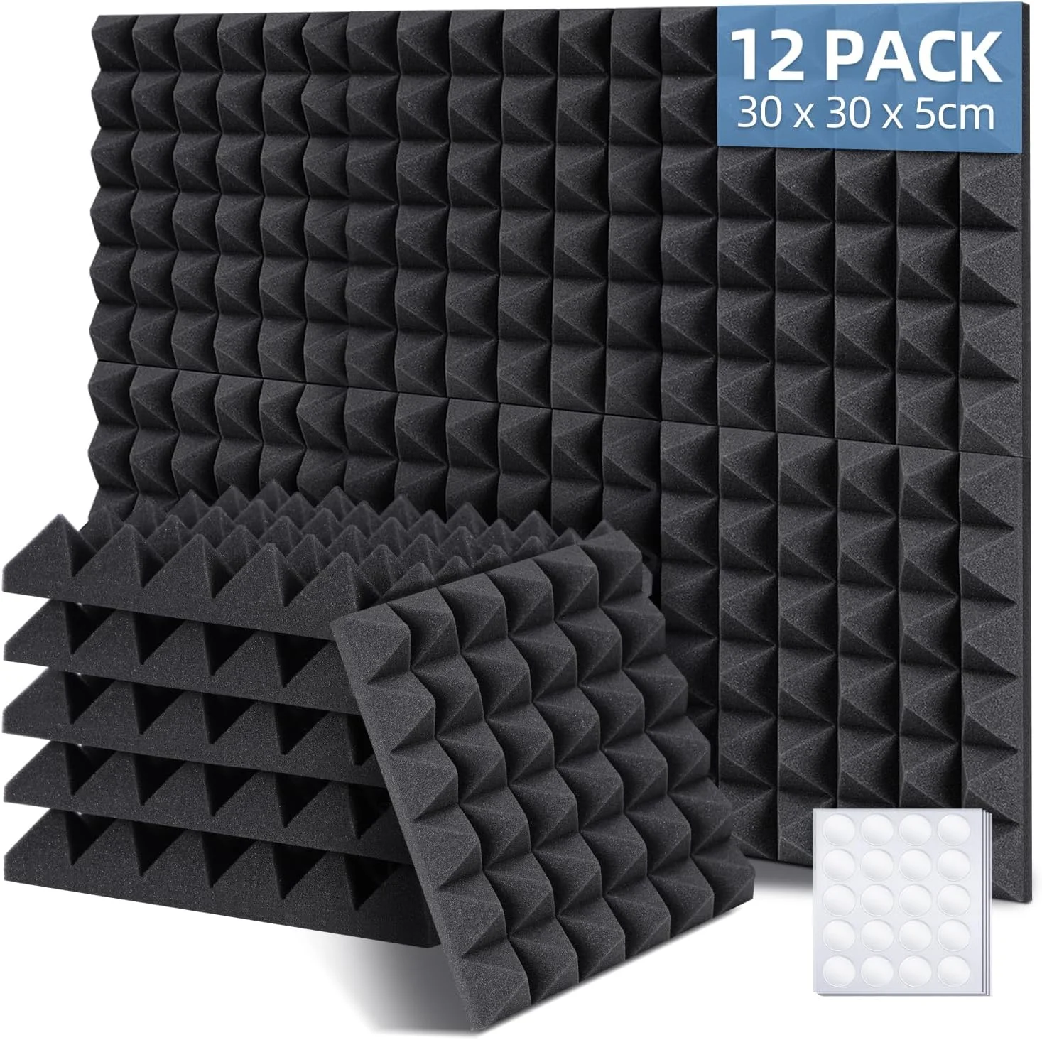 پنل آکوستیک Ohuhu مدل Pyramidenplatten بسته 12 عددی