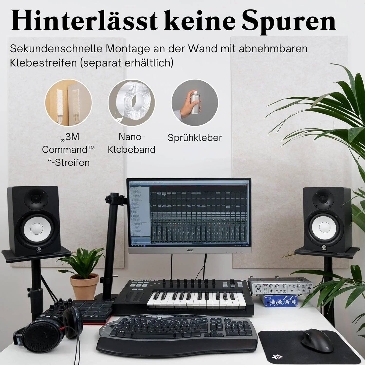 پنل آکوستیک، بسته 4 عددی، RAUMKIT، بزرگ، 116 x 58 سانتی متر، زرد