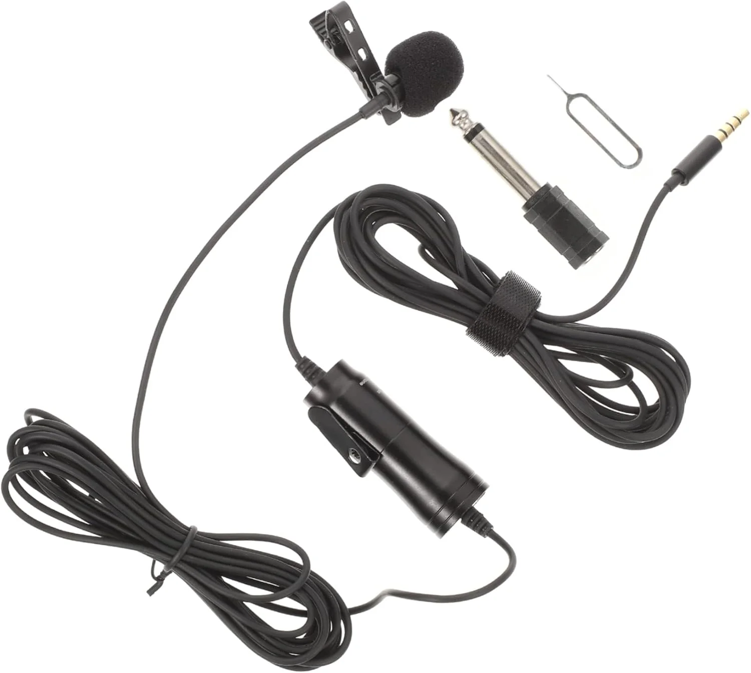 میکروفون یقه ای Abaodam 1satz برای کامپیوتر، تلفن هوشمند و تبلت، میکروفون یک جهته برای پخش زنده، ولاگ و مصاحبه، کابلی، کاربردی و همه کاره