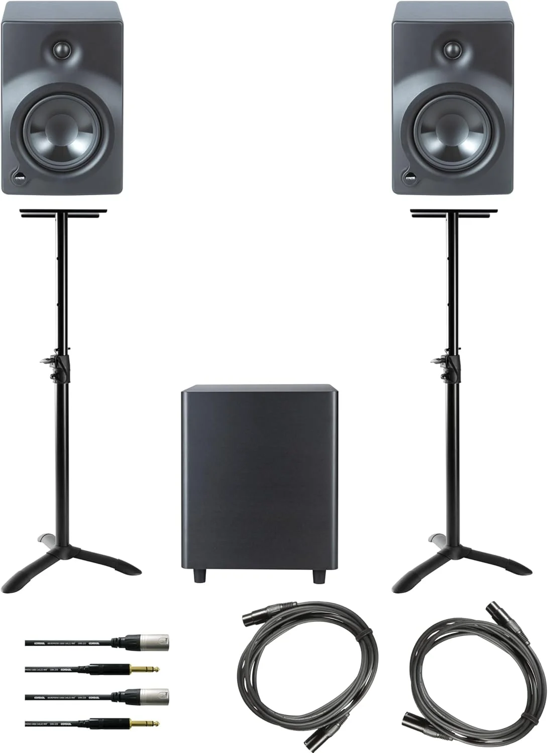 ست استودیویی Fame Audio، ساب ووفر Orbital Sub 10، پایه مانیتور DB 038، کابل میکروفون 3 متری Cordial، مانیتورهای استودیویی فعال Orbital 207S، 200W RMS، 30-200Hz، تنظیمات فضا