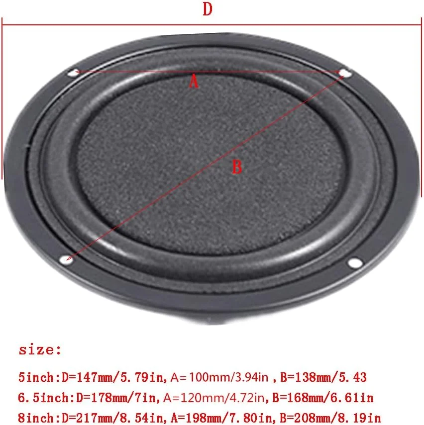رادیاتور پسیو، ووفر قدرتمند، 5/6.5/8 اینچ، ساب ووفر بزرگ فراگیر، کیت های تعمیر، نصب آسان