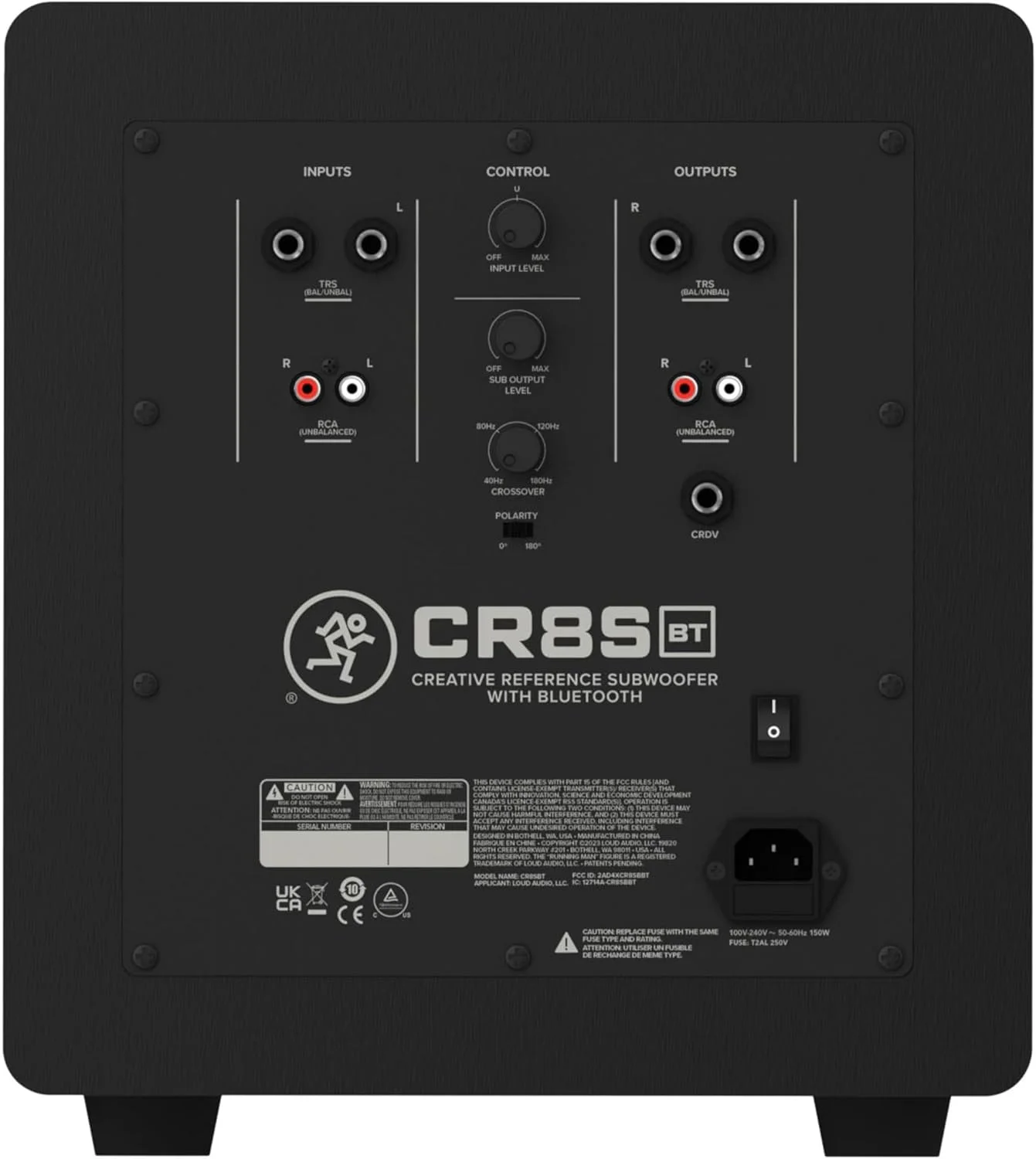 ساب ووفر اکتیو 8 اینچی مکی CR8SBT با کنترل از راه دور رومیزی و بلوتوث®