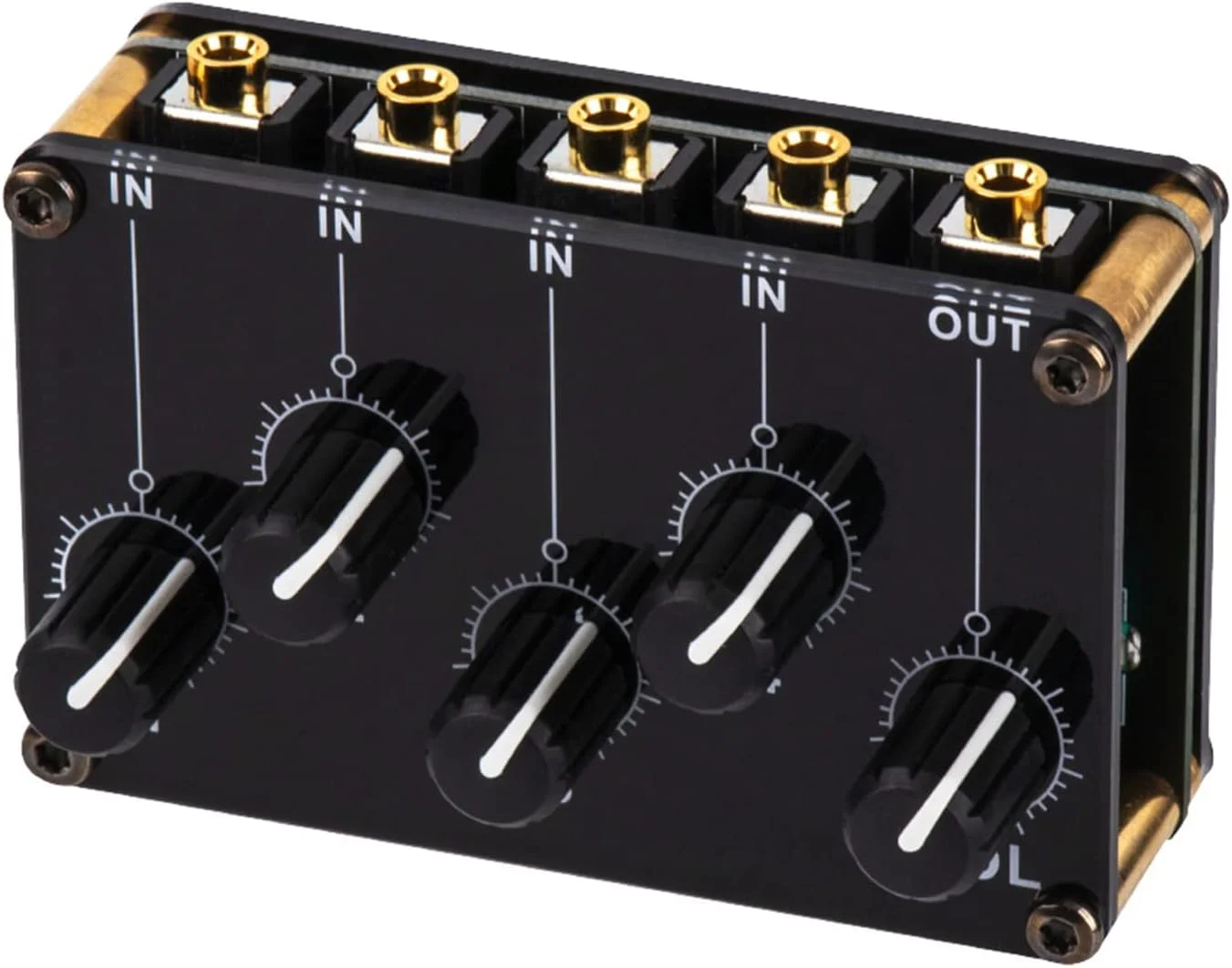 میکسر خطی استریو 4 کاناله، 4 ورودی 1 خروجی کم نویز، کوچک و ظریف برای استودیوی زنده