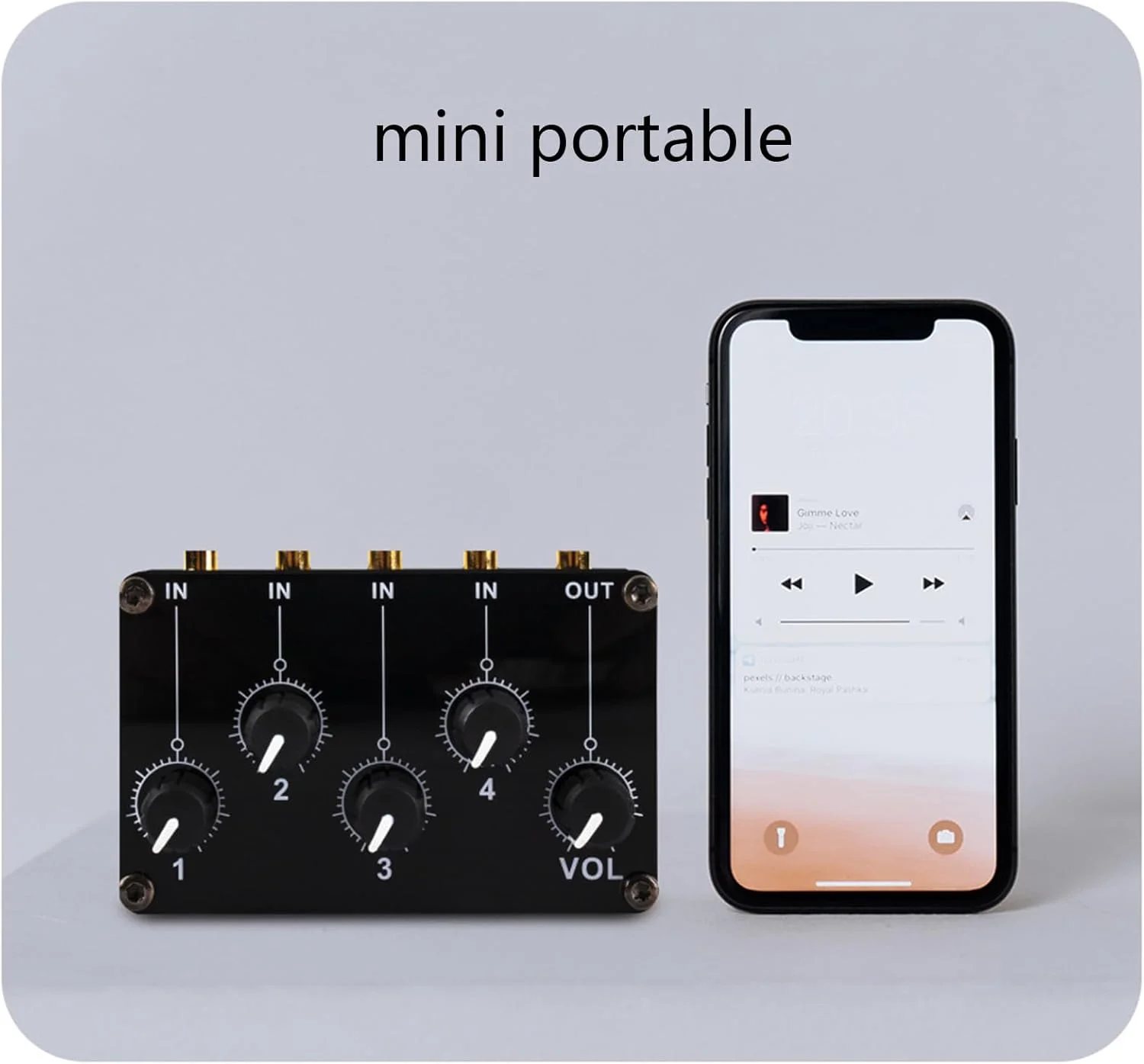 میکسر خطی استریو 4 کاناله، 4 ورودی 1 خروجی کم نویز، کوچک و ظریف برای استودیوی زنده