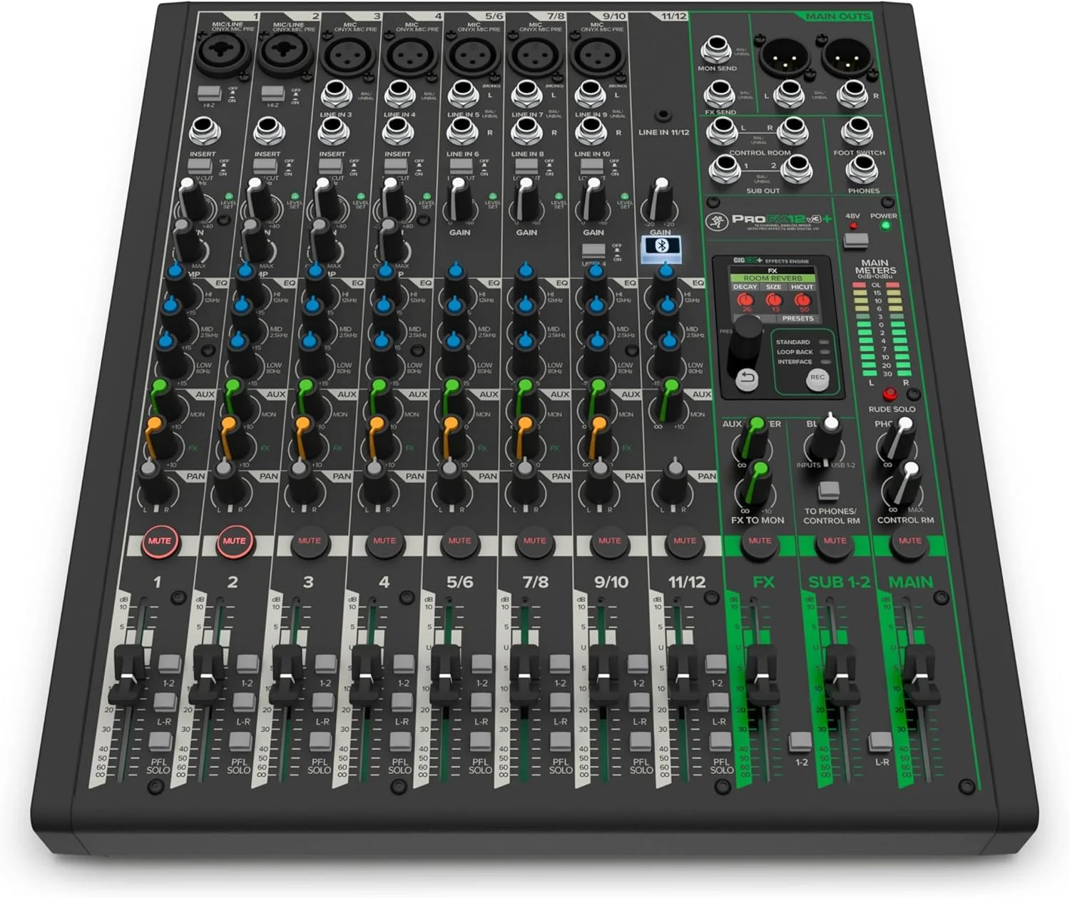 میکسر آنالوگ 12 کاناله Mackie ProFX12v3+ با افکت‌های بهبود یافته، حالت‌های ضبط USB و بلوتوث
