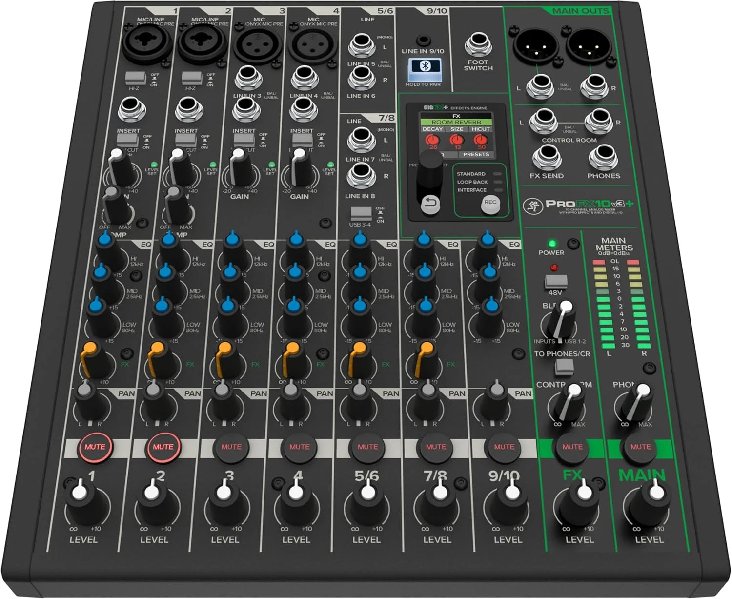 میکسر آنالوگ 10 کاناله Mackie ProFX10v3+ با افکت‌های بهبود یافته، حالت‌های ضبط USB و بلوتوث