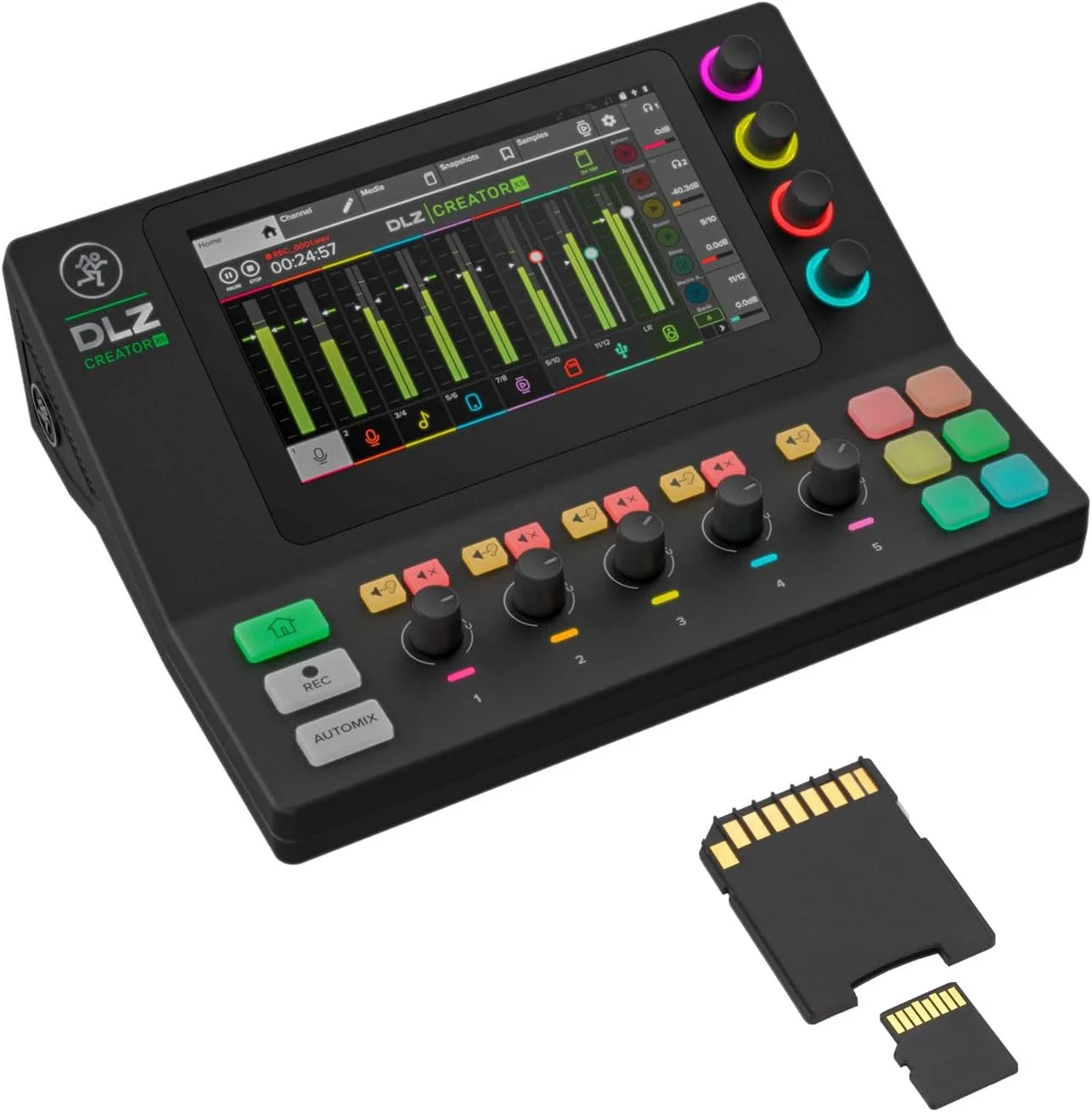 میکسر دیجیتال Mackie DLZ Creator XS برای پادکست و استریم با کارت حافظه