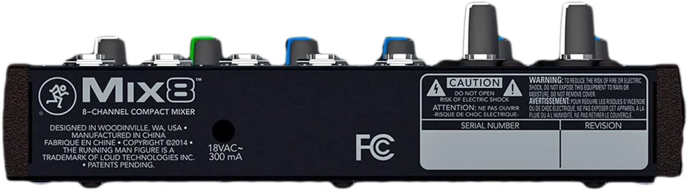 میکسر آنالوگ 8 کاناله جمع و جور Mackie Mix8 با کابل XLR کیپ درام میکسر آنالوگ 8 کاناله جمع و جور Mackie Mix8 با کابل XLR کیپ درام