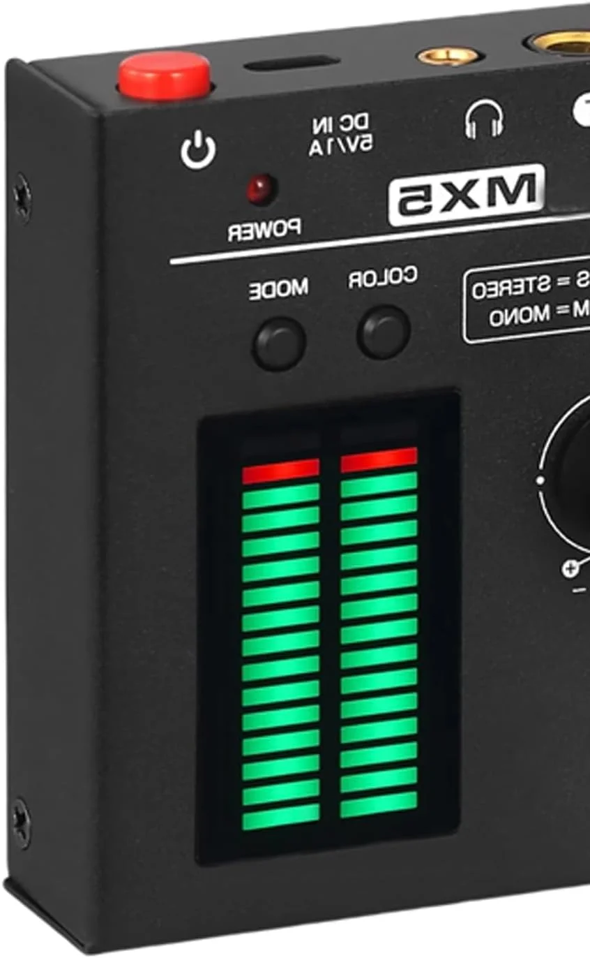 میکسر صدای استریو 4 کاناله تک کانال 6.35 میلیمتری/3.5 میلیمتری مناسب برای ضبط استودیویی، پخش زنده و صدای زنده با نمایشگر LED میکسر صدای استریو 4 کاناله تک کانال 6.35 میلیمتری/3.5 میلیمتری مناسب برای ضبط استودیویی، پخش زنده و صدای زنده با نمایشگر LED