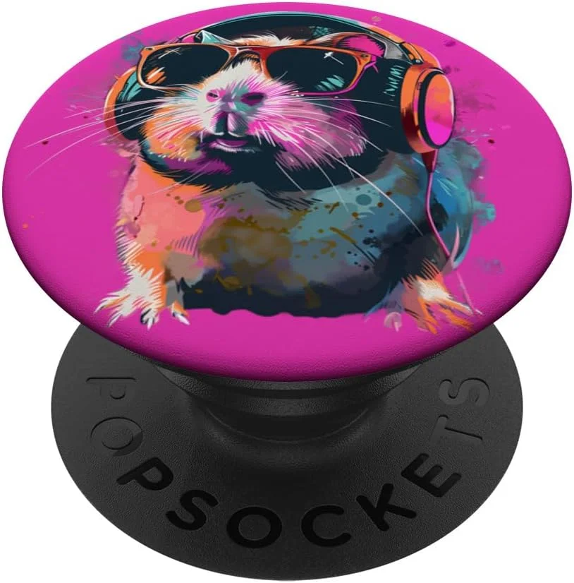 هدفون موسیقی خوکچه هندی DJ خانه دوستداران خوکچه هندی تکنو PopSockets PopGrip چسبان