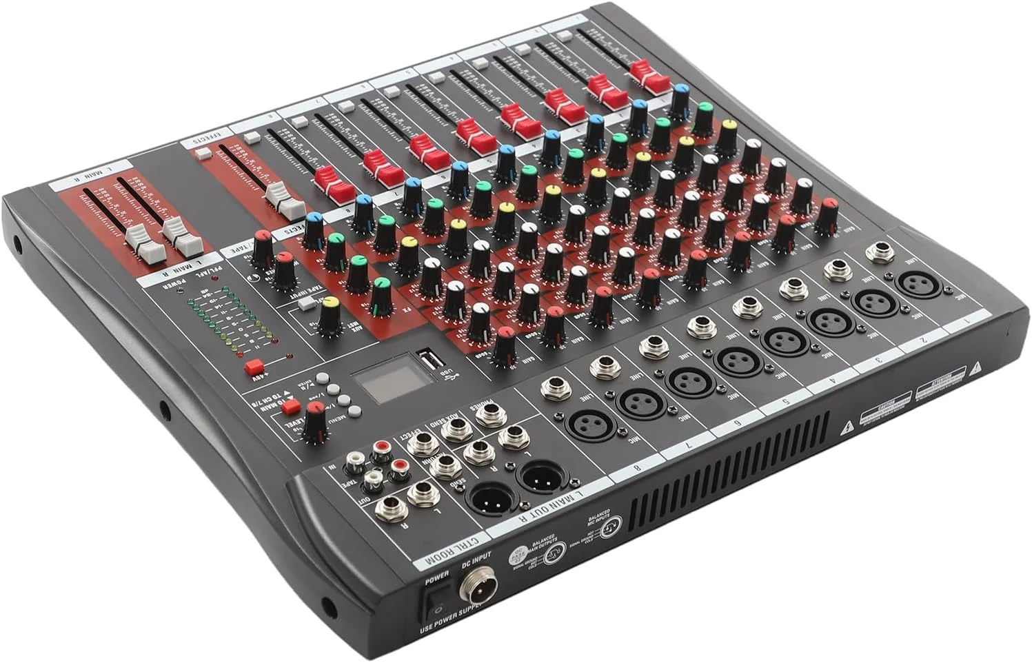 میکسر صوتی بلوتوث 8 کاناله - میکسر جمع و جور با EQ، فانتوم پاور 48 ولت و 6 حالت صدا - میکسر DJ برای استودیو، اجراهای زنده، پادکست (مشکی) میکسر صوتی بلوتوث 8 کاناله - میکسر جمع و جور با EQ، فانتوم پاور 48 ولت و 6 حالت صدا - میکسر DJ برای استودیو، اجراهای زنده، پادکست (مشکی)