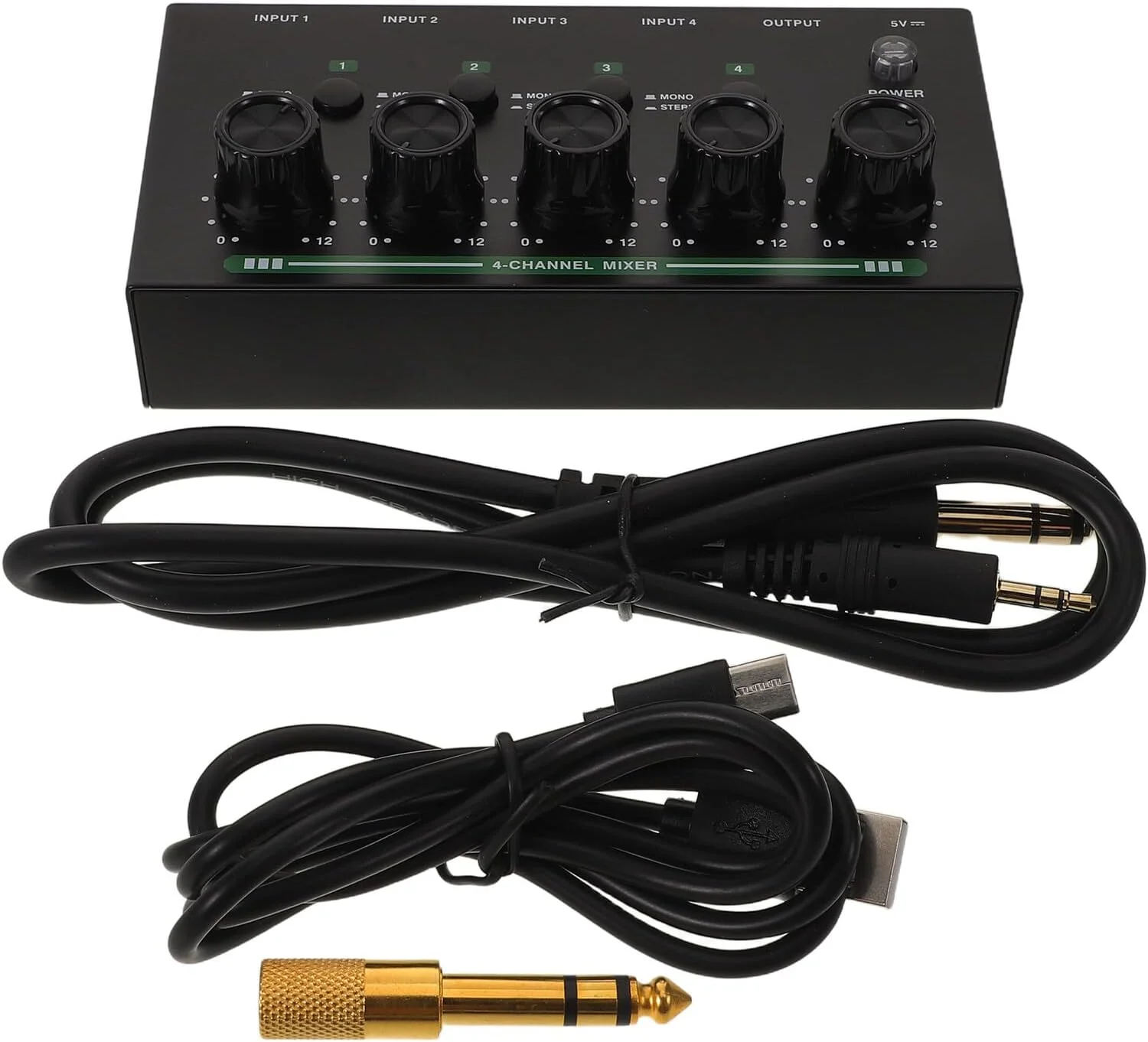 میکسر صوتی کوچک Yardwe، میکسر کوچک صدا برای کیبورد و استریمینگ، مشکی میکسر صوتی کوچک Yardwe، میکسر کوچک صدا برای کیبورد و استریمینگ، مشکی