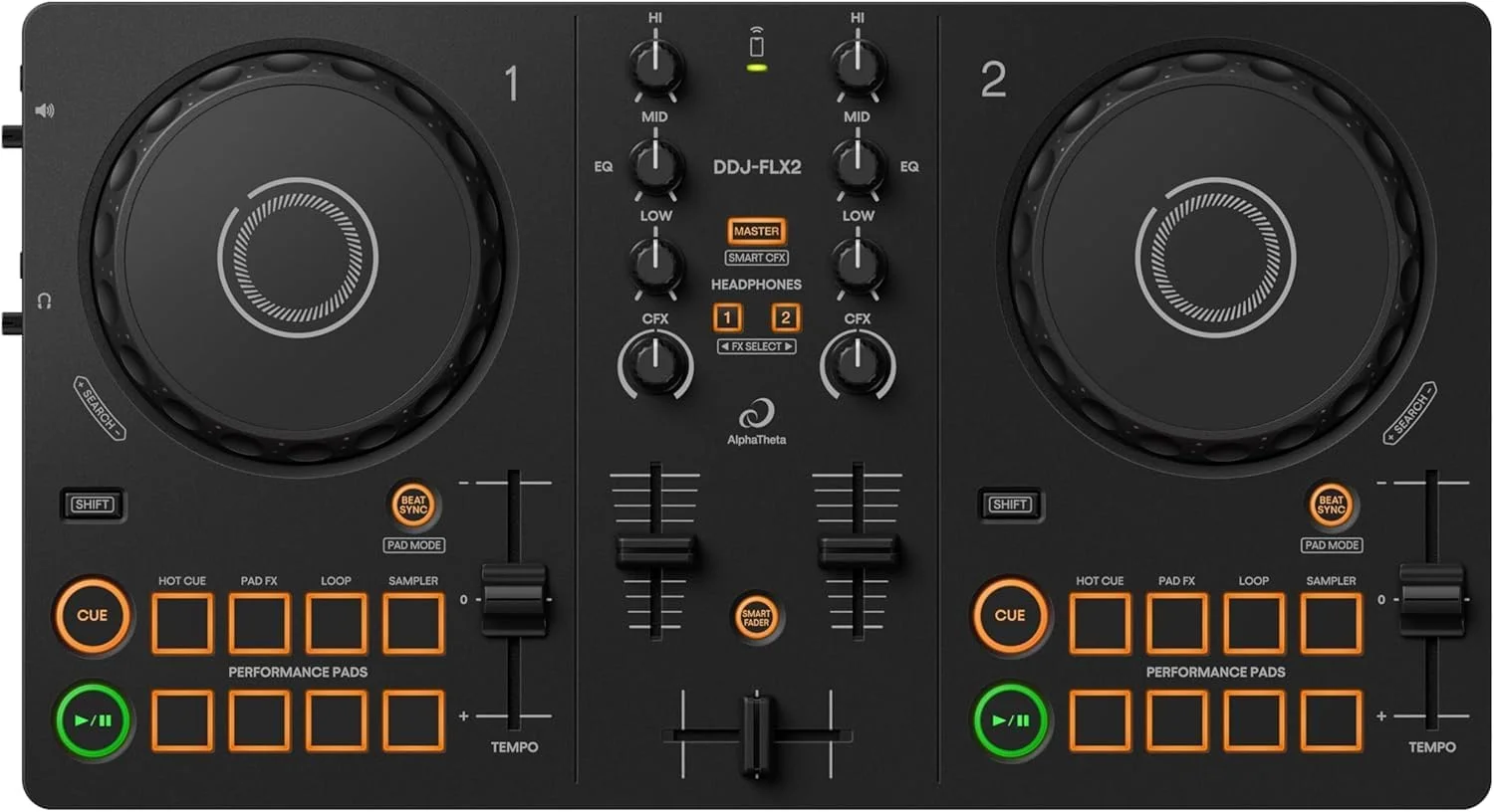 پکیج پایونیر دی‌جی AlphaTheta DDJ-FLX2 و هدفون