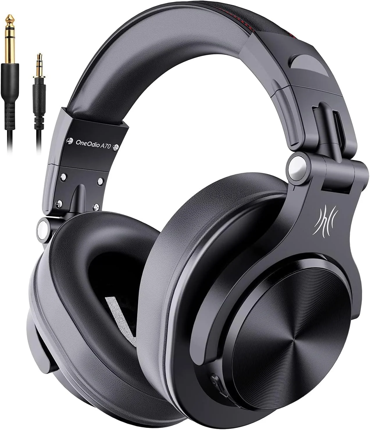 هدفون استودیویی بلوتوثی بی‌سیم دور گوشی Oneodio A7 با آداپتور برای ضبط و مانیتورینگ - مشکی