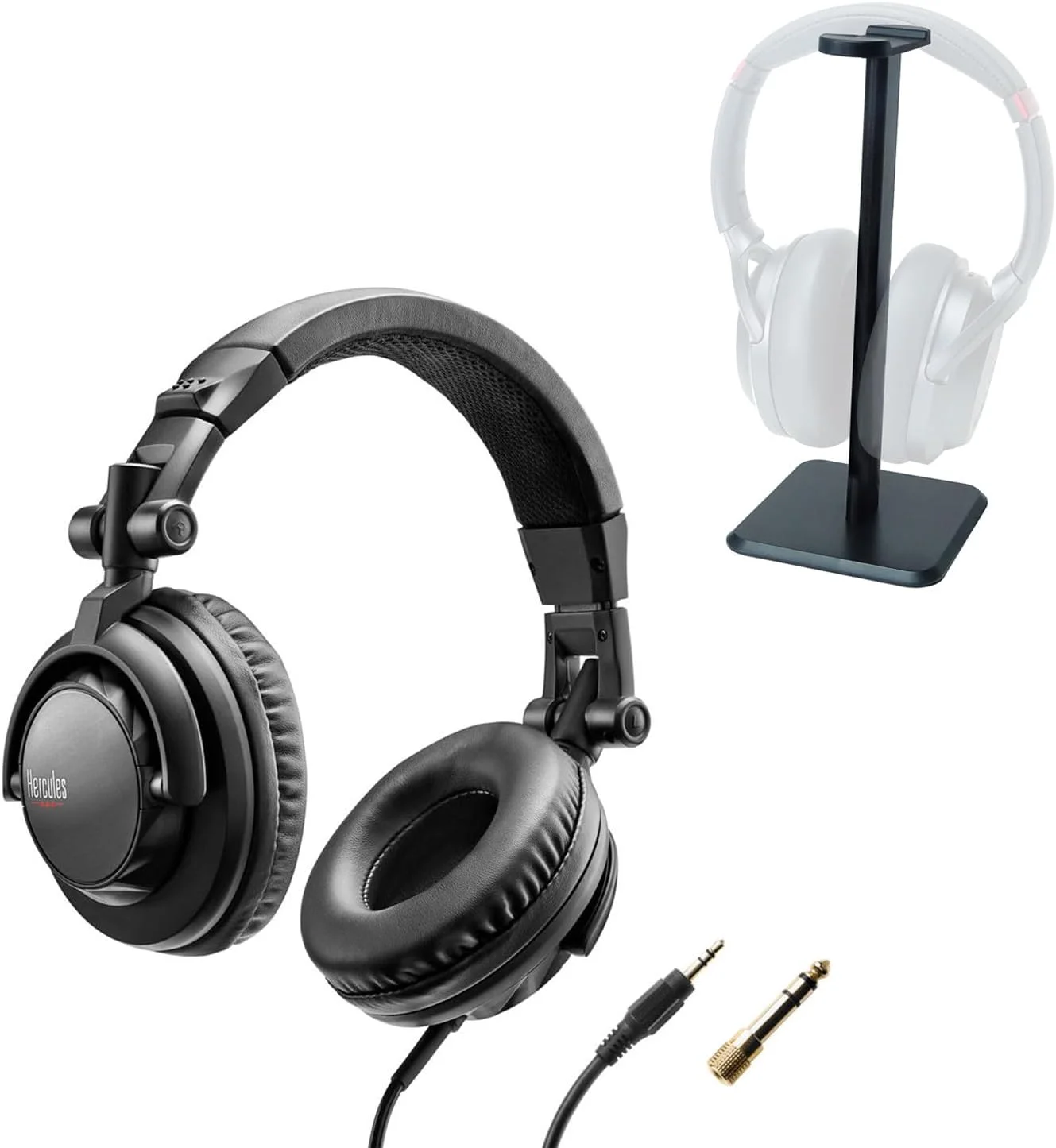 هدفون دی‌جی دور گوشی بسته هرکولس HDP DJ45 + استند رومیزی keepdrum