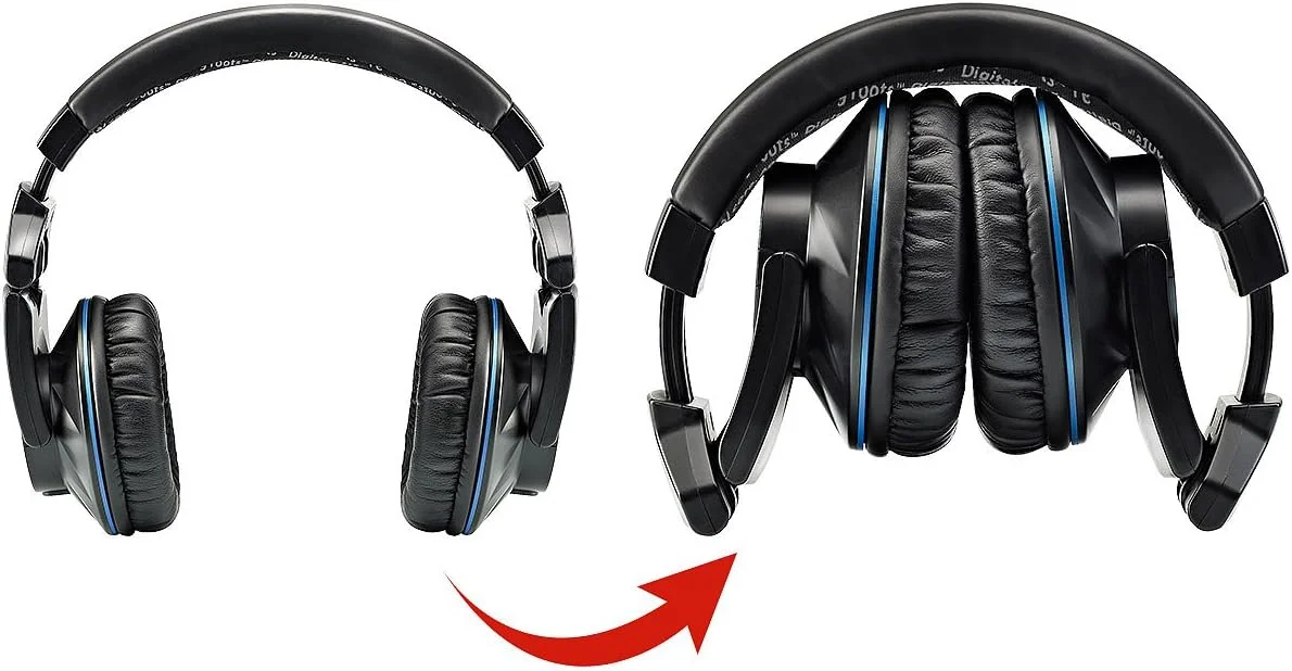 هدفون دی‌جی هرکولس DJ-Pro M1001 (هدفون دی‌جی، بسته، درایور 50 میلی‌متری، تاشو، کیف حمل)