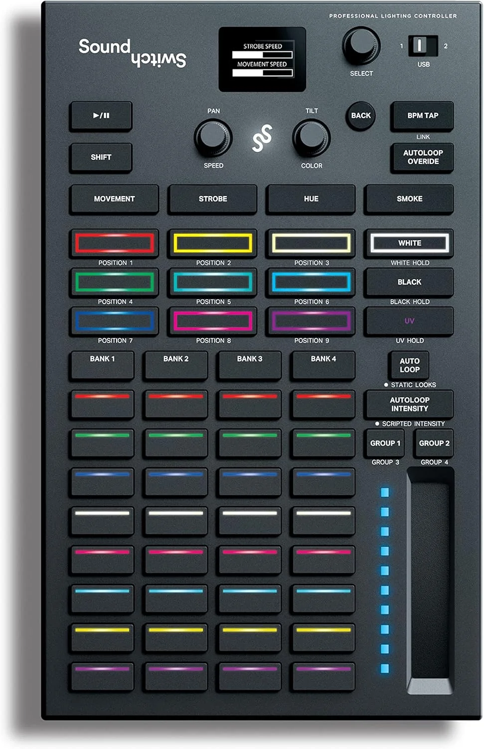 کنترلر نورپردازی حرفه ای DMX DJ مدل SoundSwitch Control One با 3 ماه دسترسی به نرم افزار SoundSwitch، پشتیبانی از DMX و Phillips Hue و Adam Hall K3DMXT3 Terminator 3 قطبی 120 اهم، 2 عدد