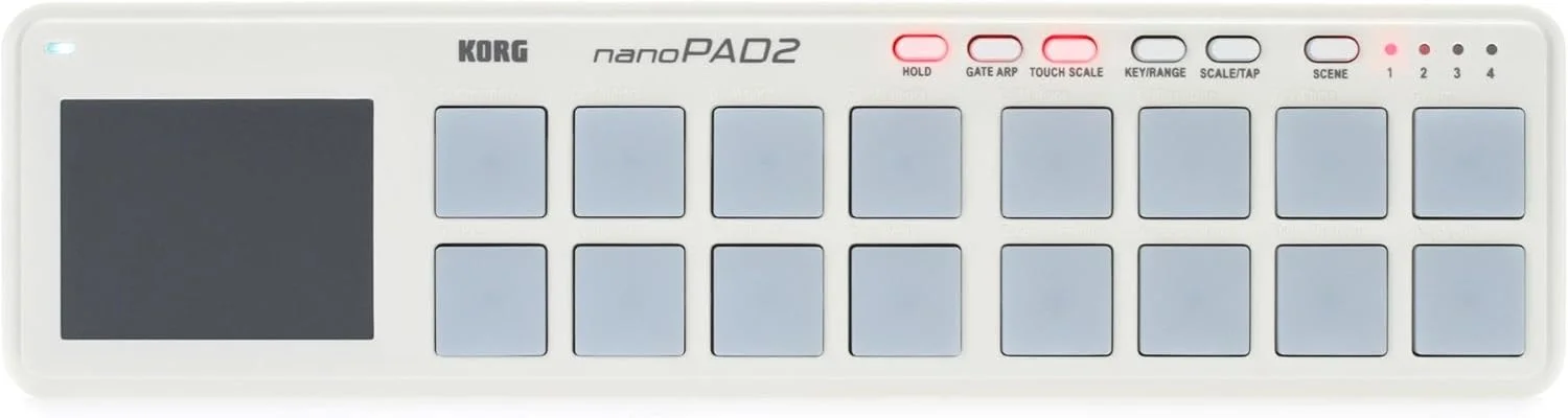 پدهای USB-MIDI باریک Korg nanoPAD2، سفید