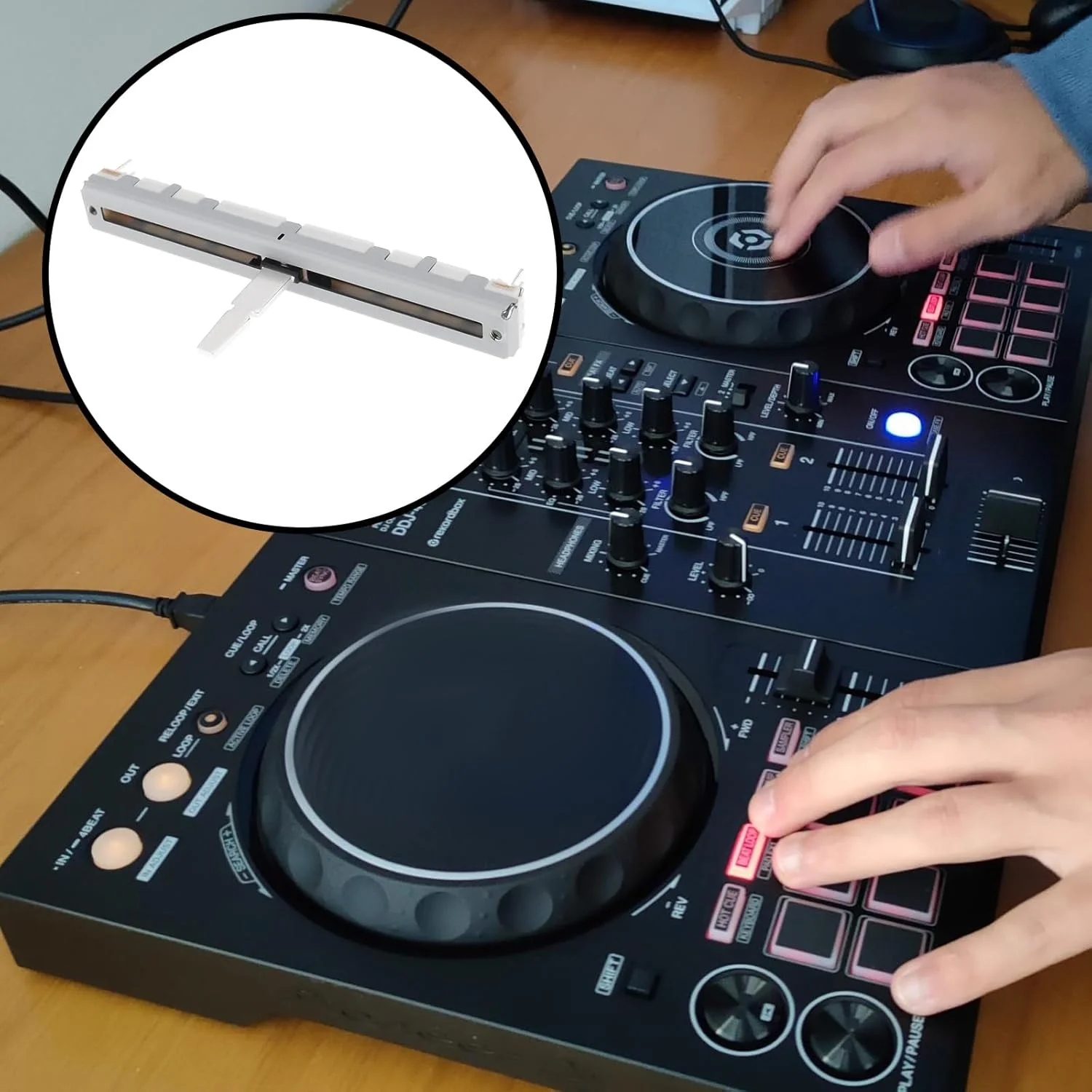 پتانسیومتر میله فشاری کنترل سرعت پخش کننده دیسک DJ مدل DCV1011 سازگار با Pioneer DDJ 200 400 XDJRR