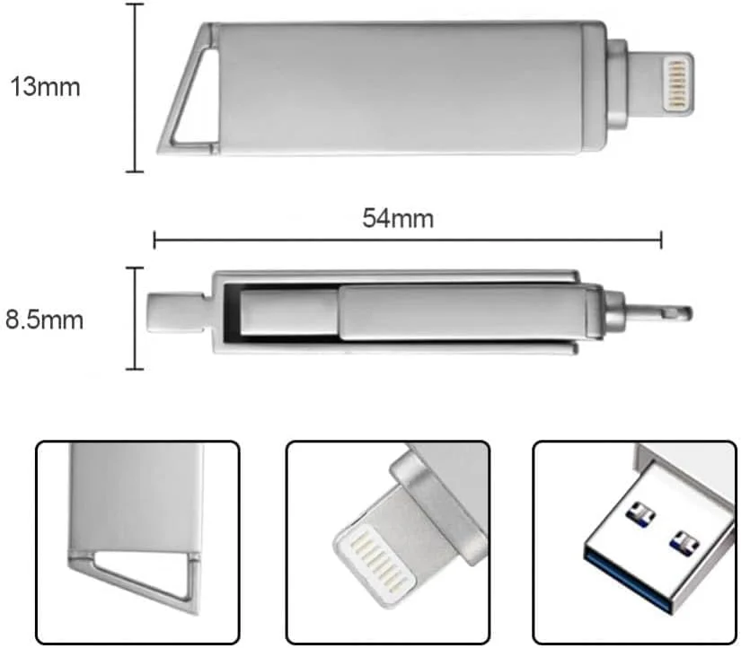 فلش مموری USB سازگار با آیفون - 2 ترابایت - 2000 مگابایت - فلش درایو USB پرسرعت فلش مموری USB سازگار با آیفون - 2 ترابایت - 2000 مگابایت - فلش درایو USB پرسرعت