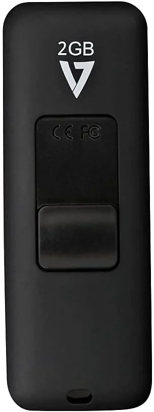 فلش مموری USB 2.0 کشویی V7 VF22GAR-3E ظرفیت 2 گیگابایت - مشکی فلش مموری USB 2.0 کشویی V7 VF22GAR-3E ظرفیت 2 گیگابایت - مشکی