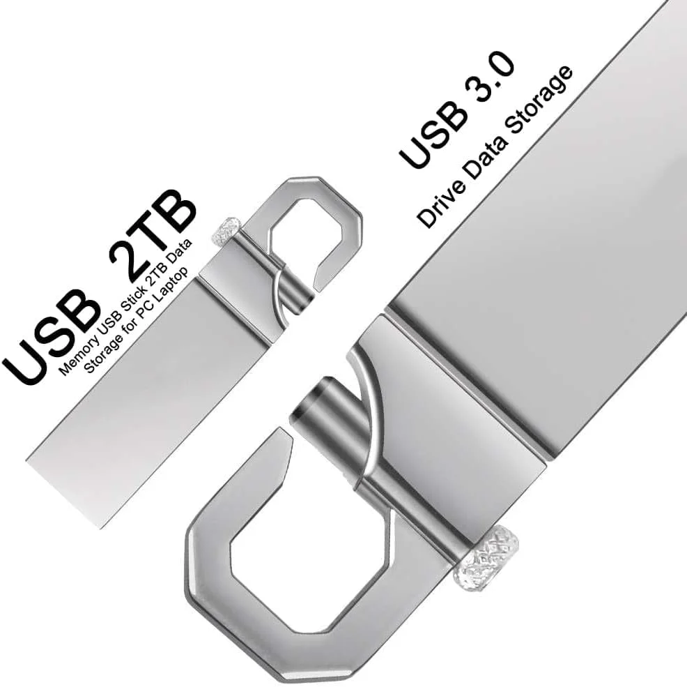 فلش مموری USB 2 ترابایت - فلش مموری فلزی ضد آب پرسرعت - فلش درایو USB 3.0 بادوام و قابل حمل برای رایانه شخصی، لپ تاپ، مک - فضای ذخیره سازی اطلاعات با ظرفیت بالا. فلش مموری USB 2 ترابایت - فلش مموری فلزی ضد آب پرسرعت - فلش درایو USB 3.0 بادوام و قابل حمل برای رایانه شخصی، لپ تاپ، مک - فضای ذخیره سازی اطلاعات با ظرفیت بالا.