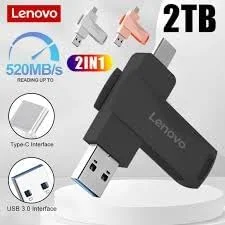 فلش مموری 2 ترابایتی USB-C، فلش دو پورت، سرعت انتقال 100 مگابایت بر ثانیه، طراحی فلزی فلش مموری 2 ترابایتی USB-C، فلش دو پورت، سرعت انتقال 100 مگابایت بر ثانیه، طراحی فلزی