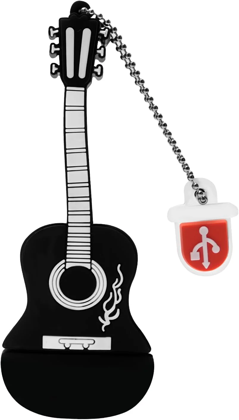 فلش مموری 16 گیگابایتی با طراحی ساز موسیقی، مناسب هدیه برای خانواده و دوستان (گیتار مشکی) فلش مموری 16 گیگابایتی با طراحی ساز موسیقی، مناسب هدیه برای خانواده و دوستان (گیتار مشکی)