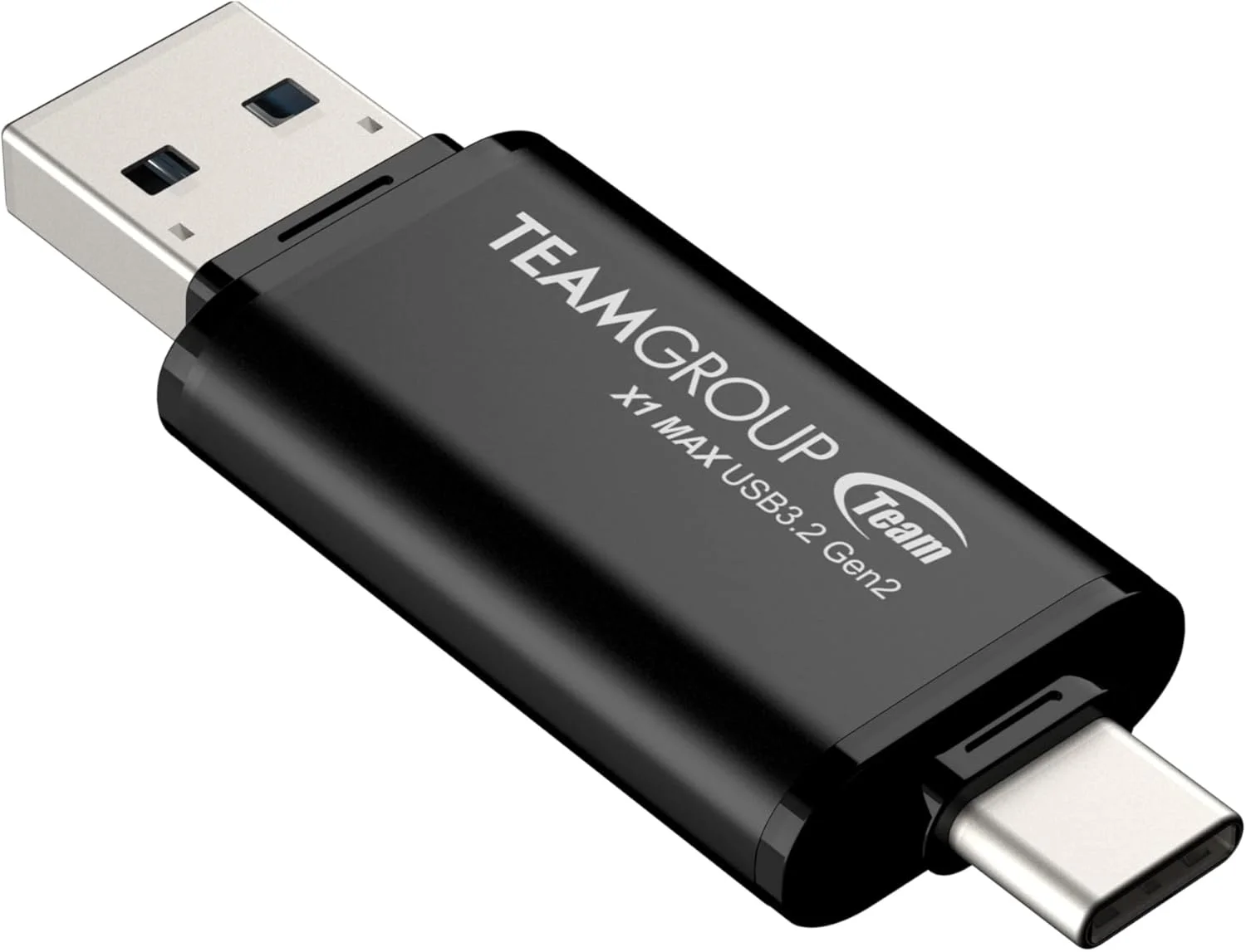 فلش مموری TEAMGROUP X1 MAX با ظرفیت 256 گیگابایت، USB 3.2 با سرعت 1000 مگابایت بر ثانیه، نسل 2، دارای رابط دوگانه Type A و Type C (3.1/3.0) OTG، مناسب برای ذخیره سازی اطلاعات و سازگار با گوشی های هوشمند، تبلت ها، لپ تاپ ها، کامپیوترها و مک بوک مدل TX1MAX3256GB01 فلش مموری TEAMGROUP X1 MAX با ظرفیت 256 گیگابایت، USB 3.2 با سرعت 1000 مگابایت بر ثانیه، نسل 2، دارای رابط دوگانه Type A و Type C (3.1/3.0) OTG، مناسب برای ذخیره سازی اطلاعات و سازگار با گوشی های هوشمند، تبلت ها، لپ تاپ ها، کامپیوترها و مک بوک مدل TX1MAX3256GB01